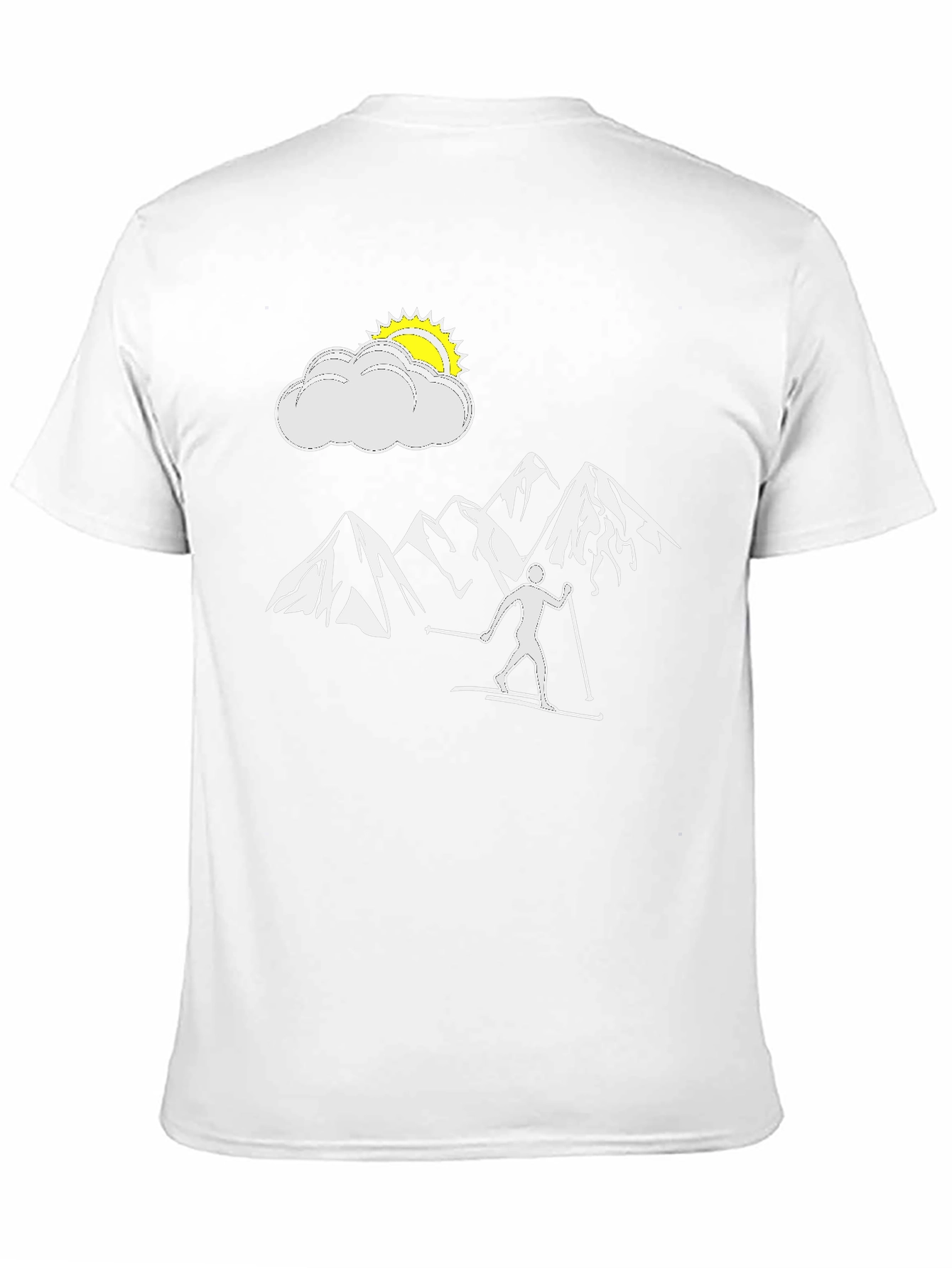 Black Skiing Adventure T-Shirt