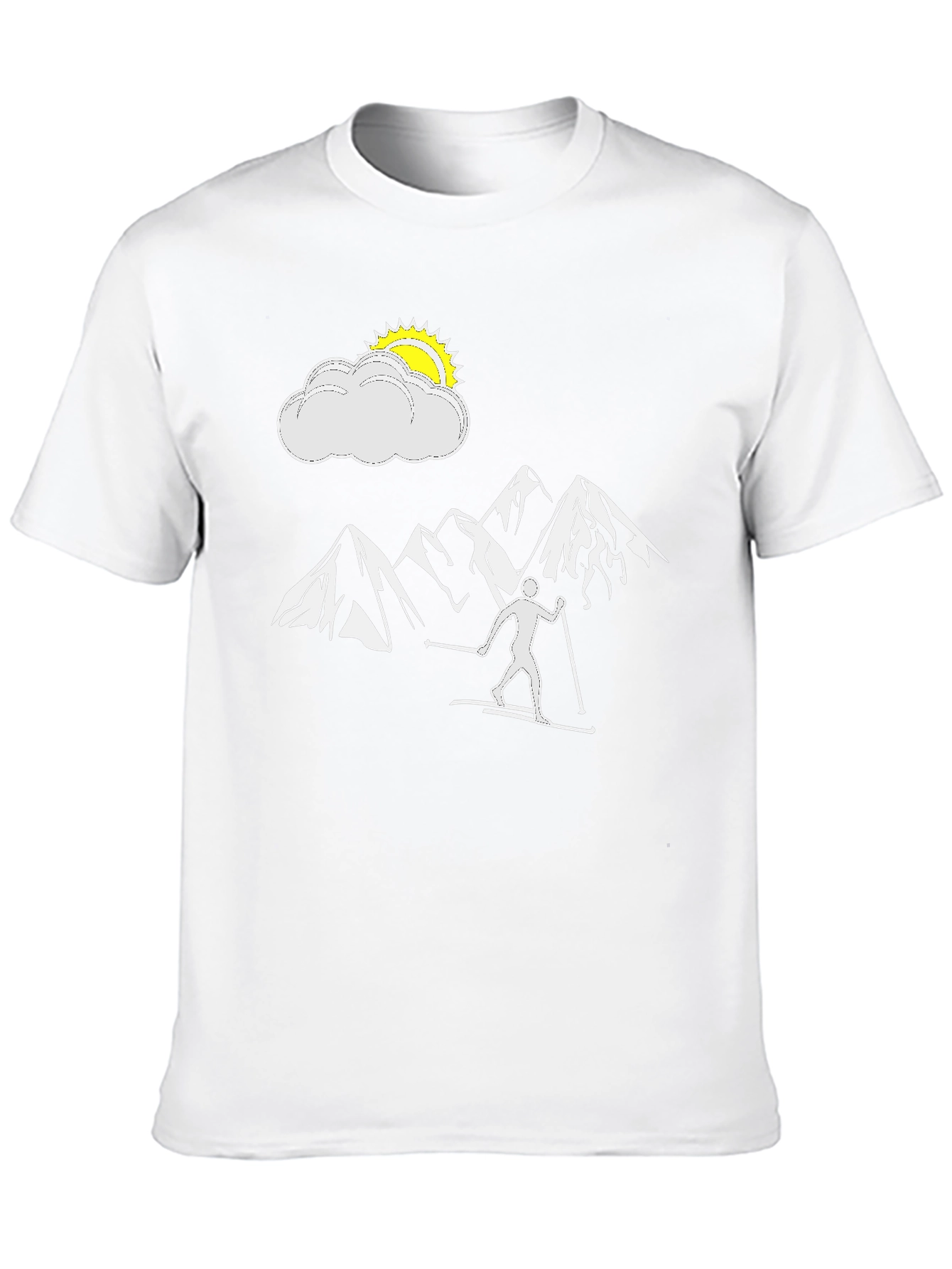 Black Skiing Adventure T-Shirt