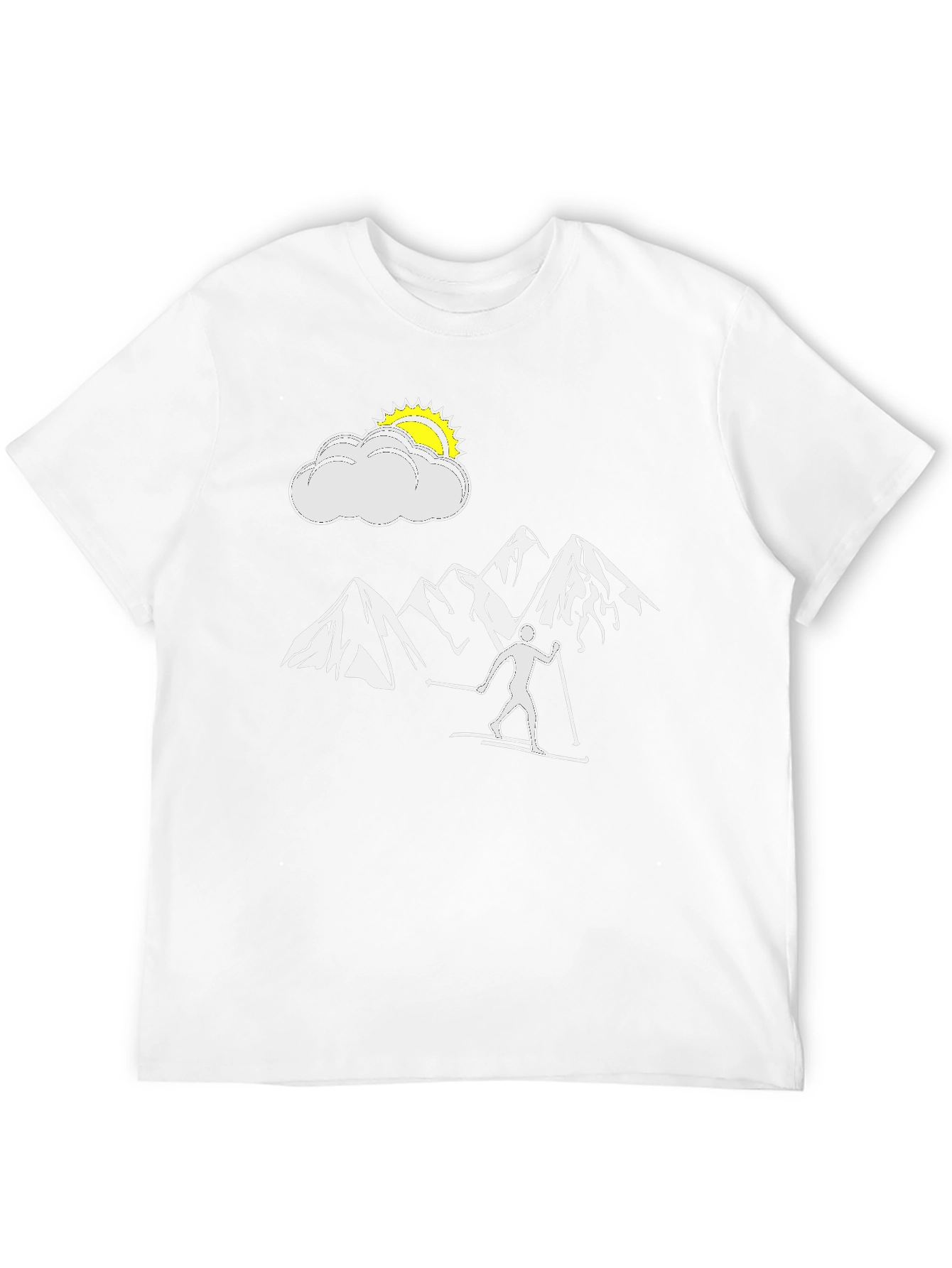 Black Skiing Adventure T-Shirt