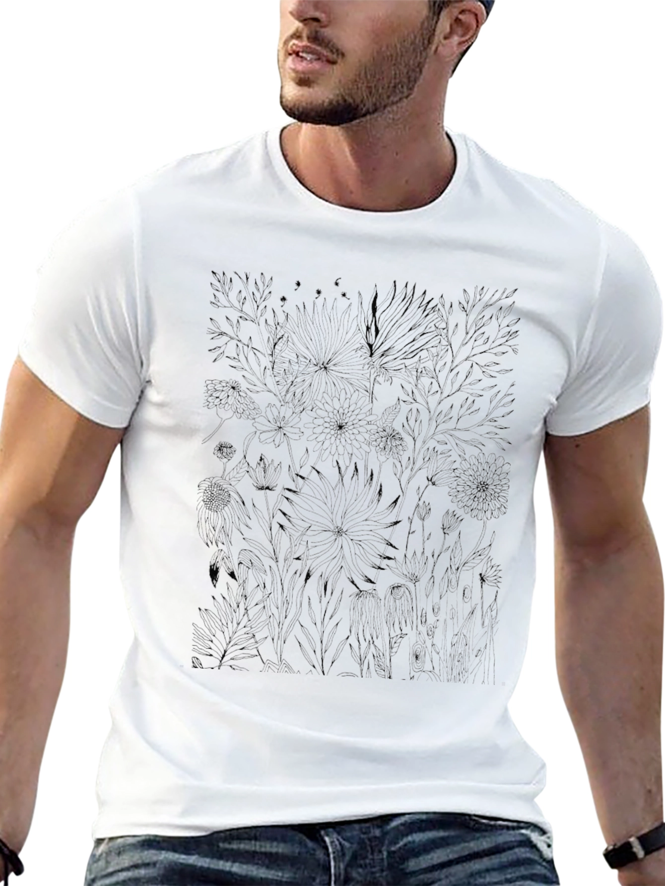 Black Graphic Tee - Mystery Design