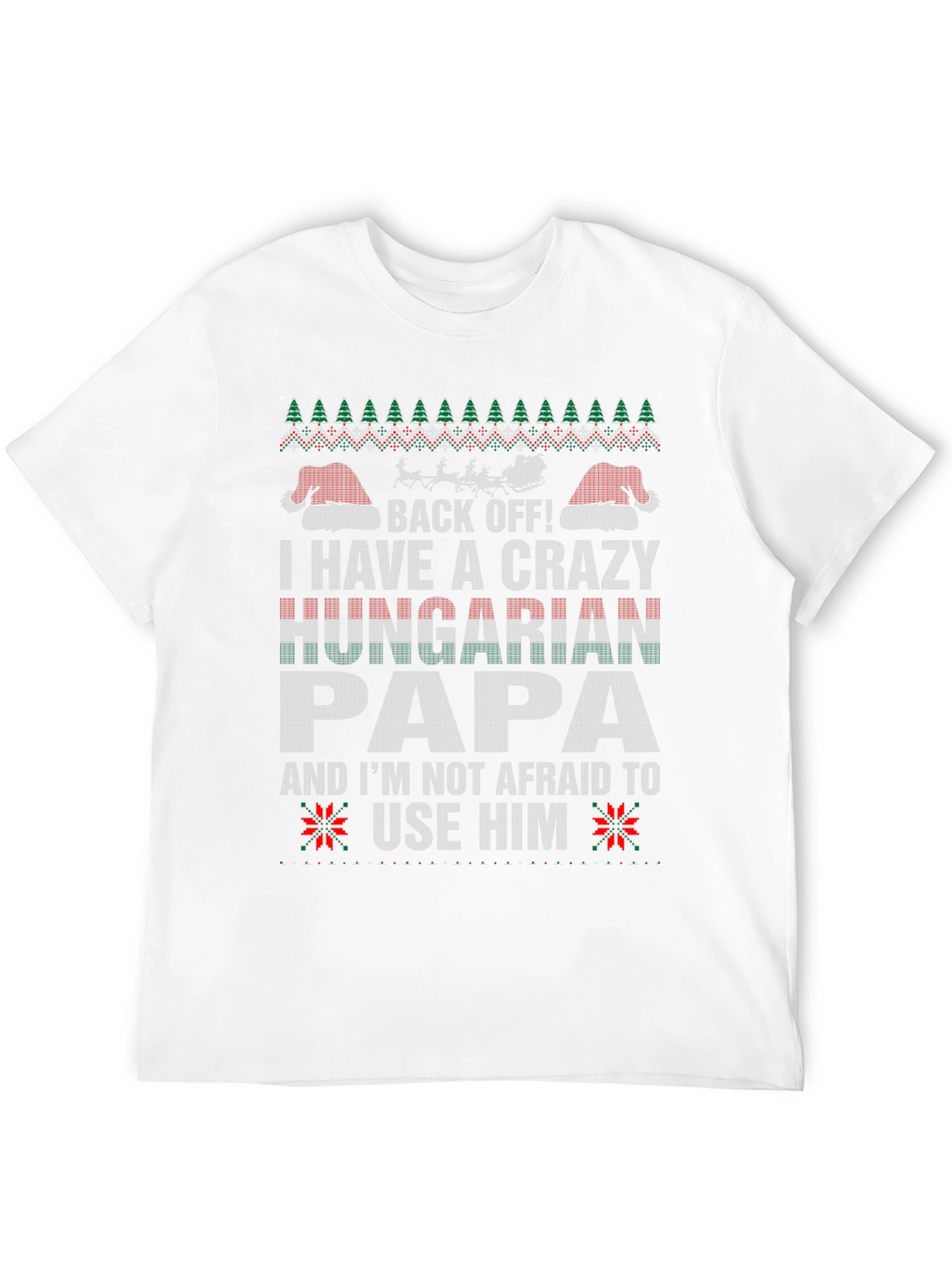 Crazy Hungarian Papa Christmas T-Shirt