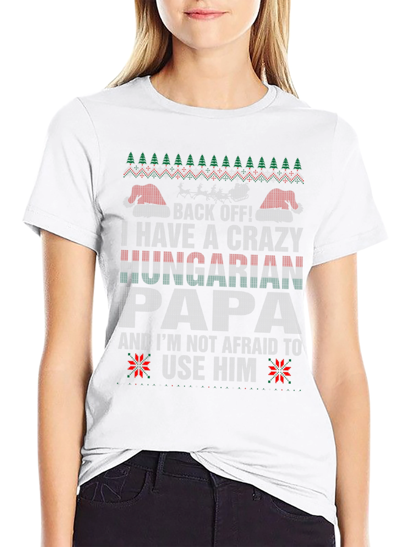 Crazy Hungarian Papa Christmas T-Shirt