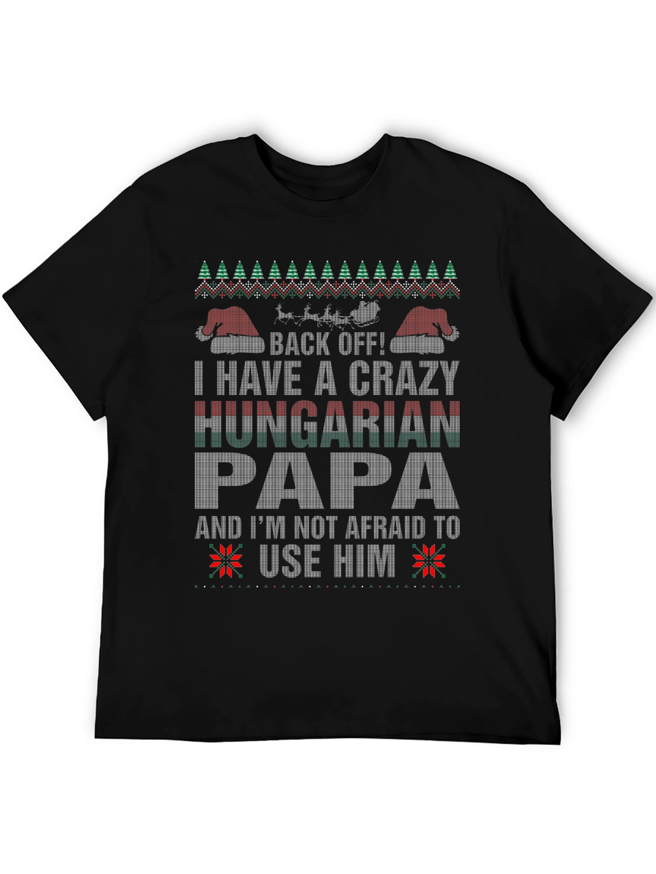 Crazy Hungarian Papa Christmas T-Shirt