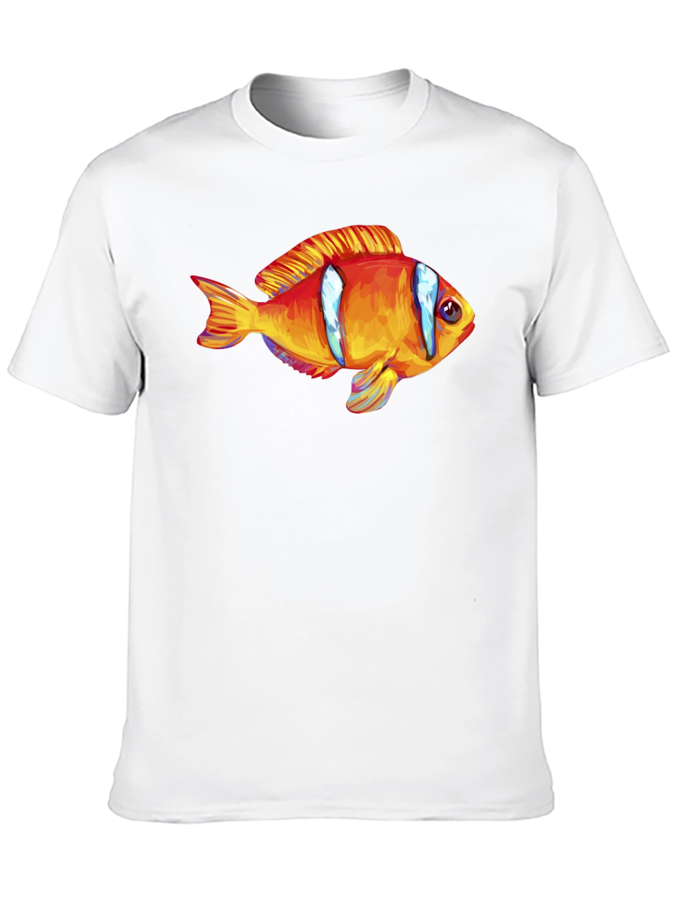 Clown Fish Graphic T-Shirt - Black Cotton Blend