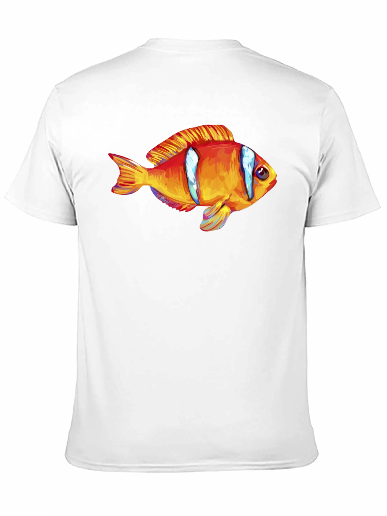 Clown Fish Graphic T-Shirt - Black Cotton Blend