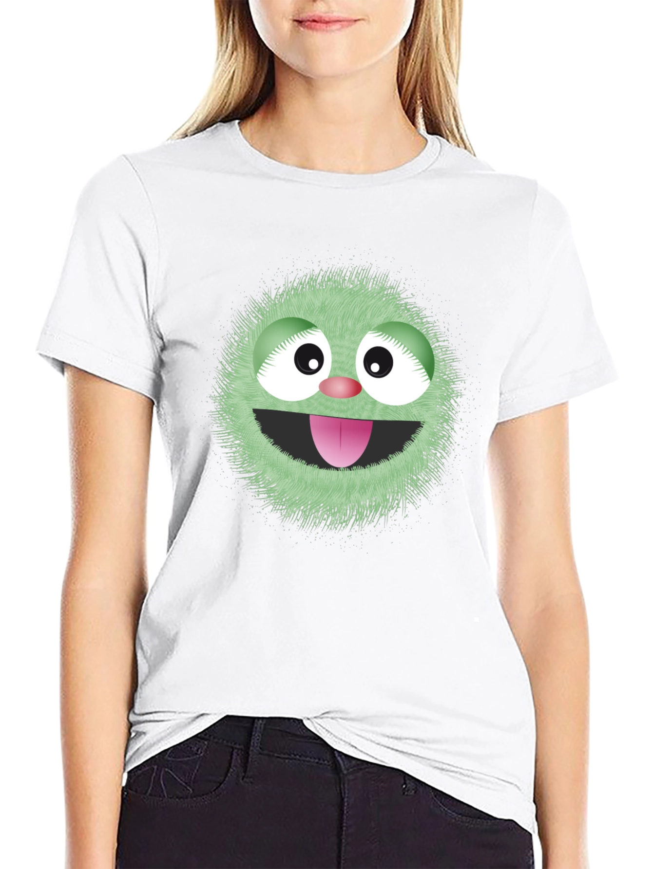 Fun Monster Graphic Tee - Black Cotton T-Shirt