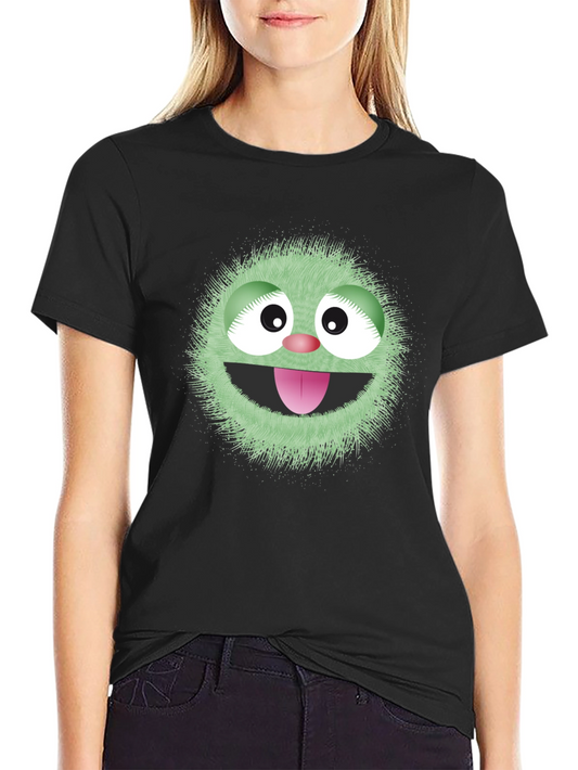 Fun Monster Graphic Tee - Black Cotton T-Shirt