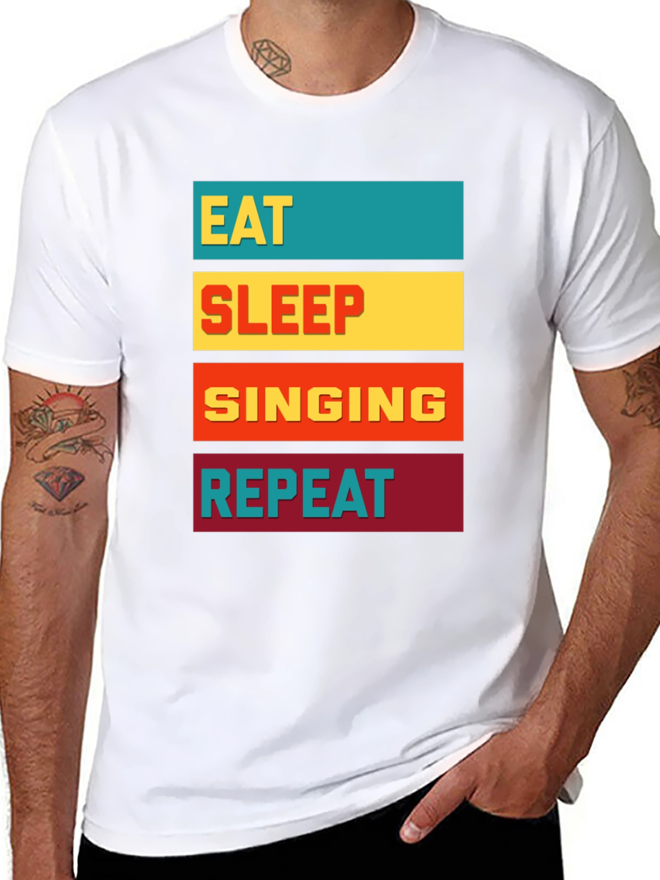 Eat Sleep Singing Repeat T-Shirt
