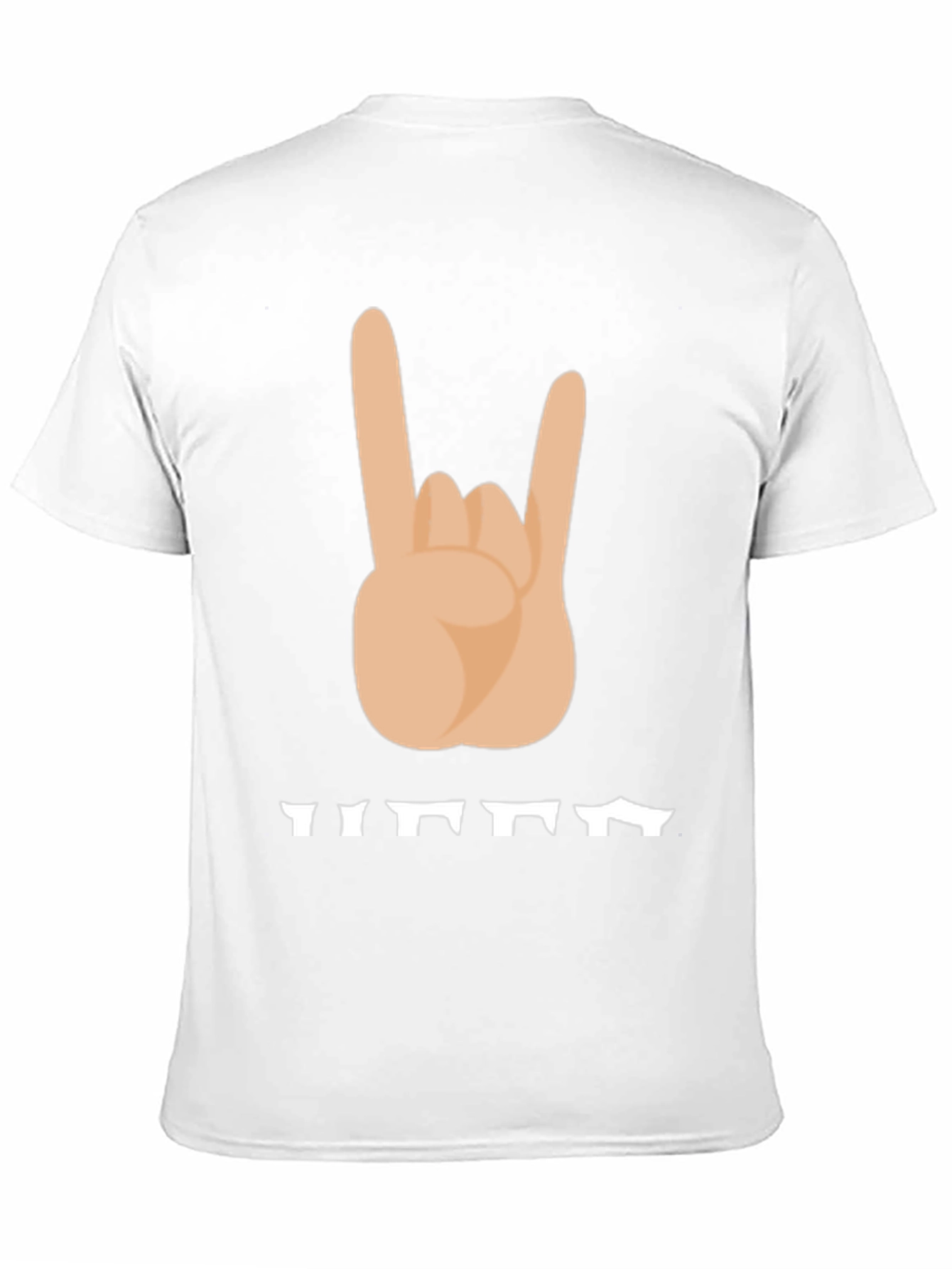 Rock On Hand Sign Graphic T-Shirt - Black