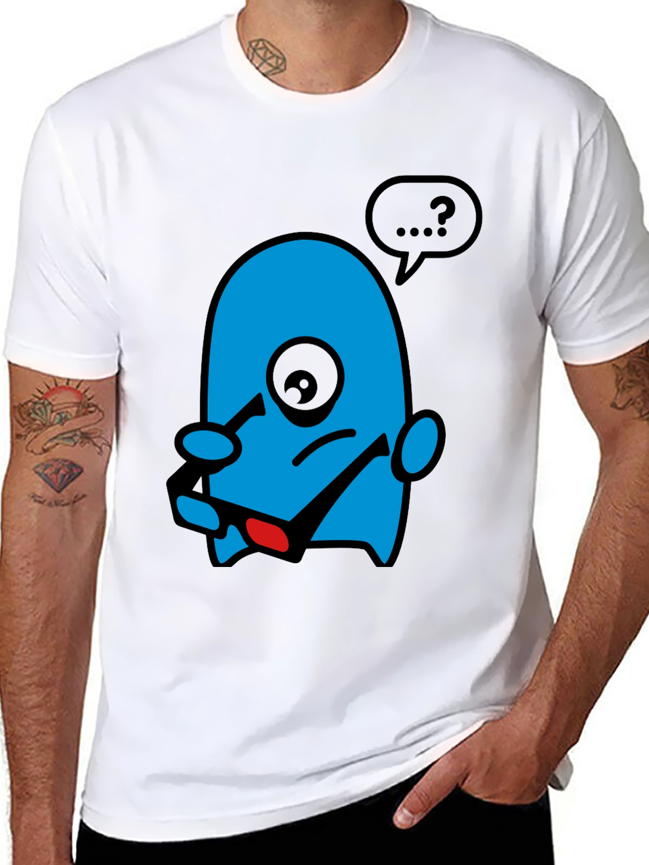 Cartoon Character Black T-Shirt