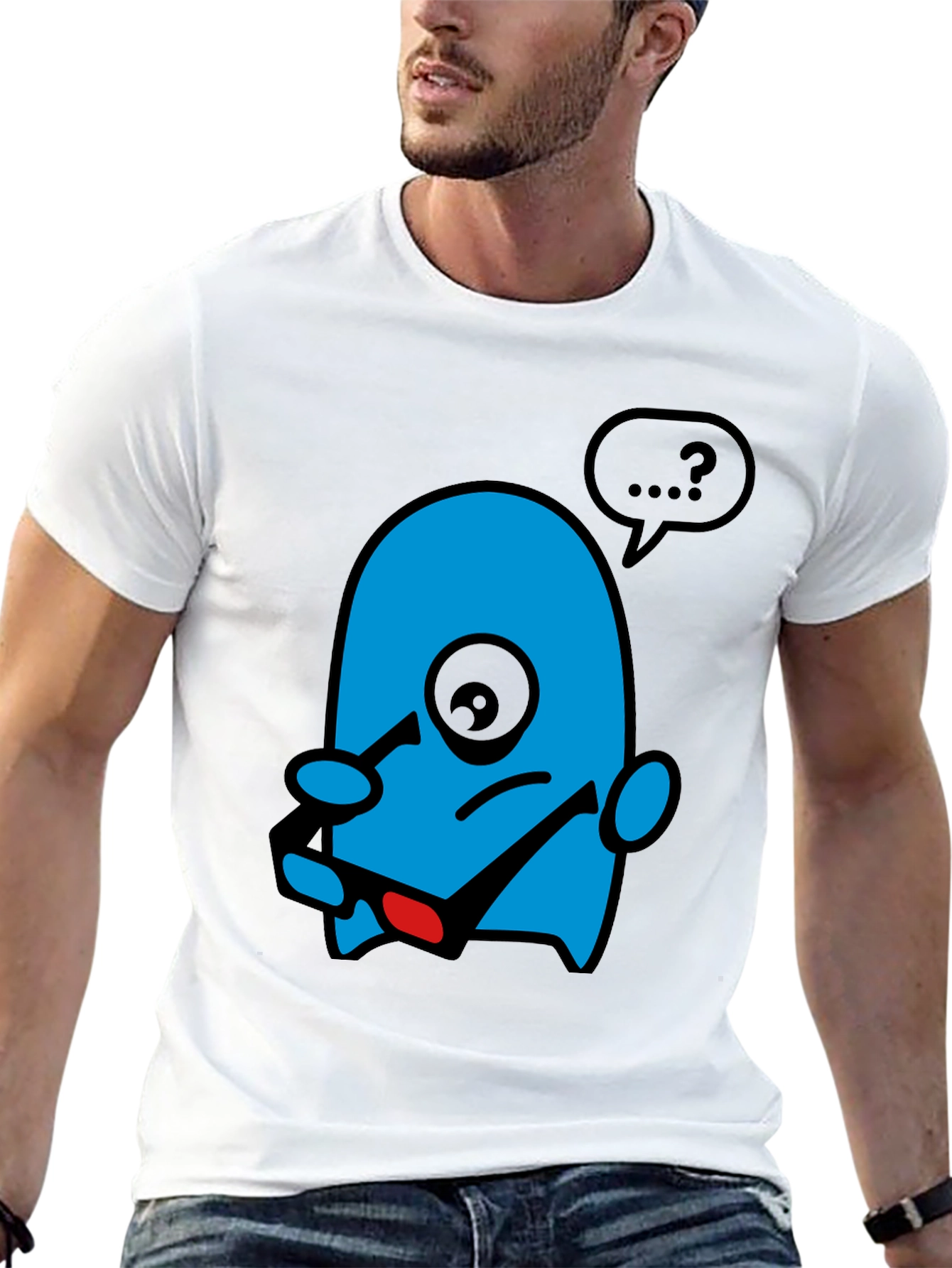 Cartoon Character Black T-Shirt