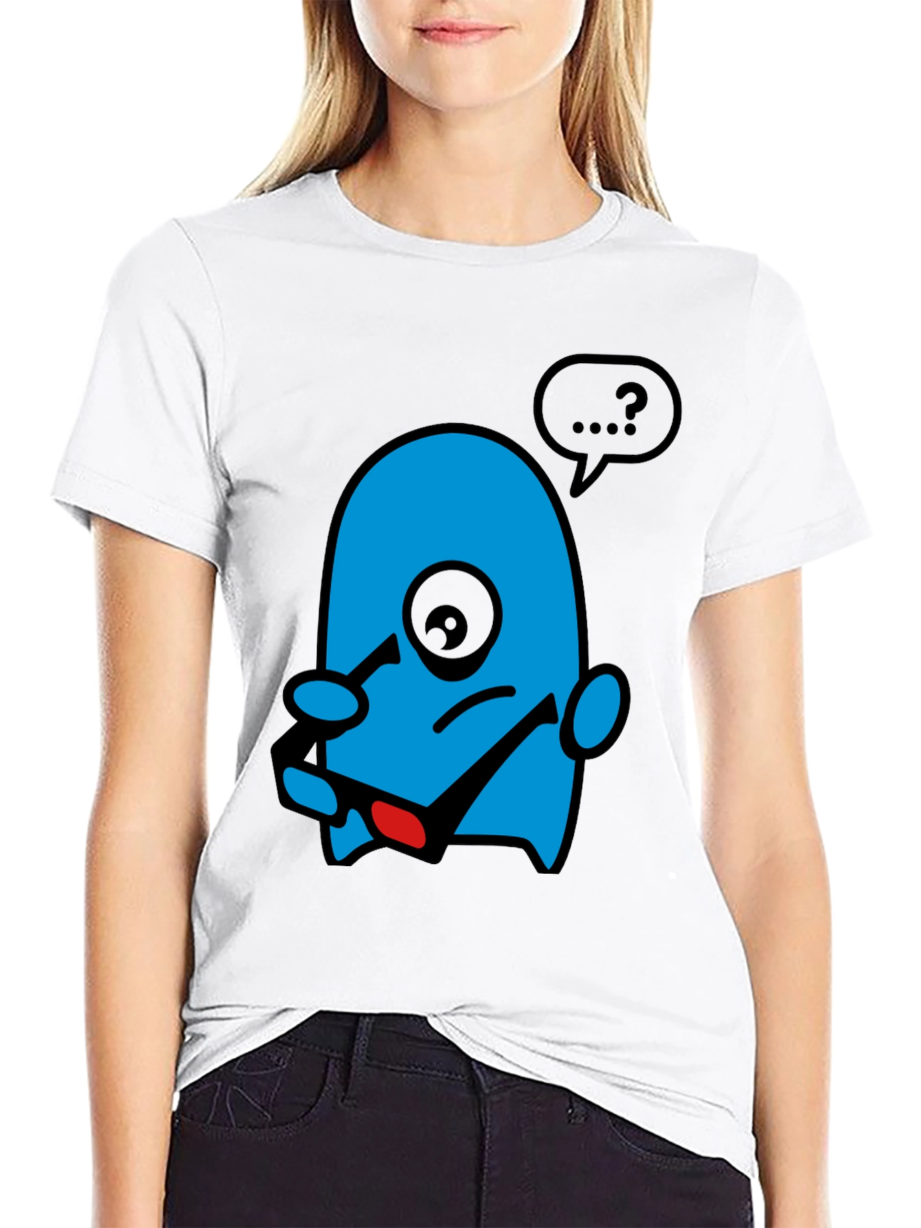Cartoon Character Black T-Shirt