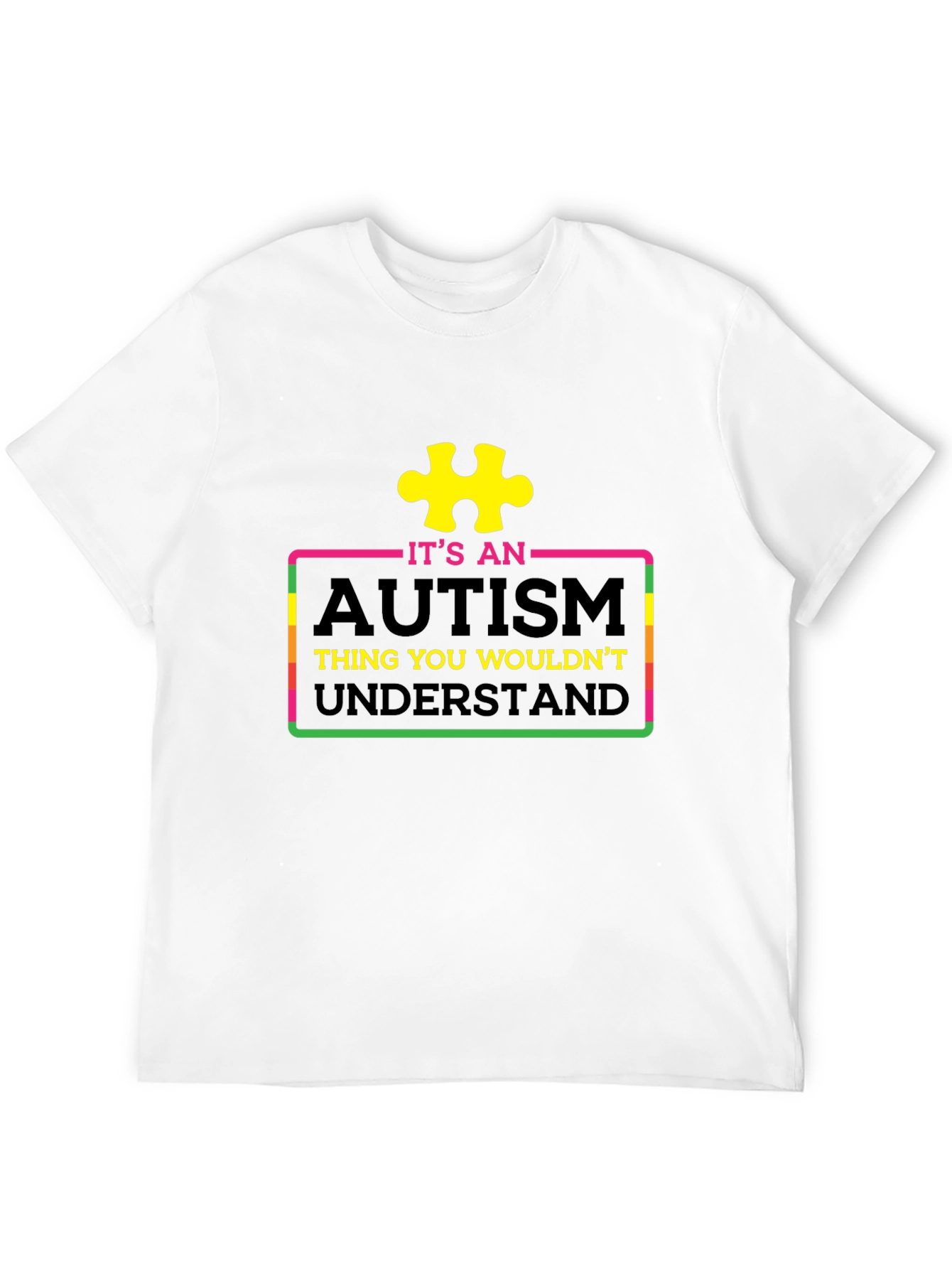 Autism Awareness Graphic T-Shirt - Puzzle Piece Design