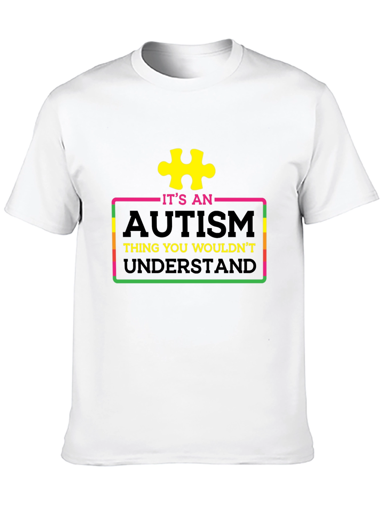 Autism Awareness Graphic T-Shirt - Puzzle Piece Design