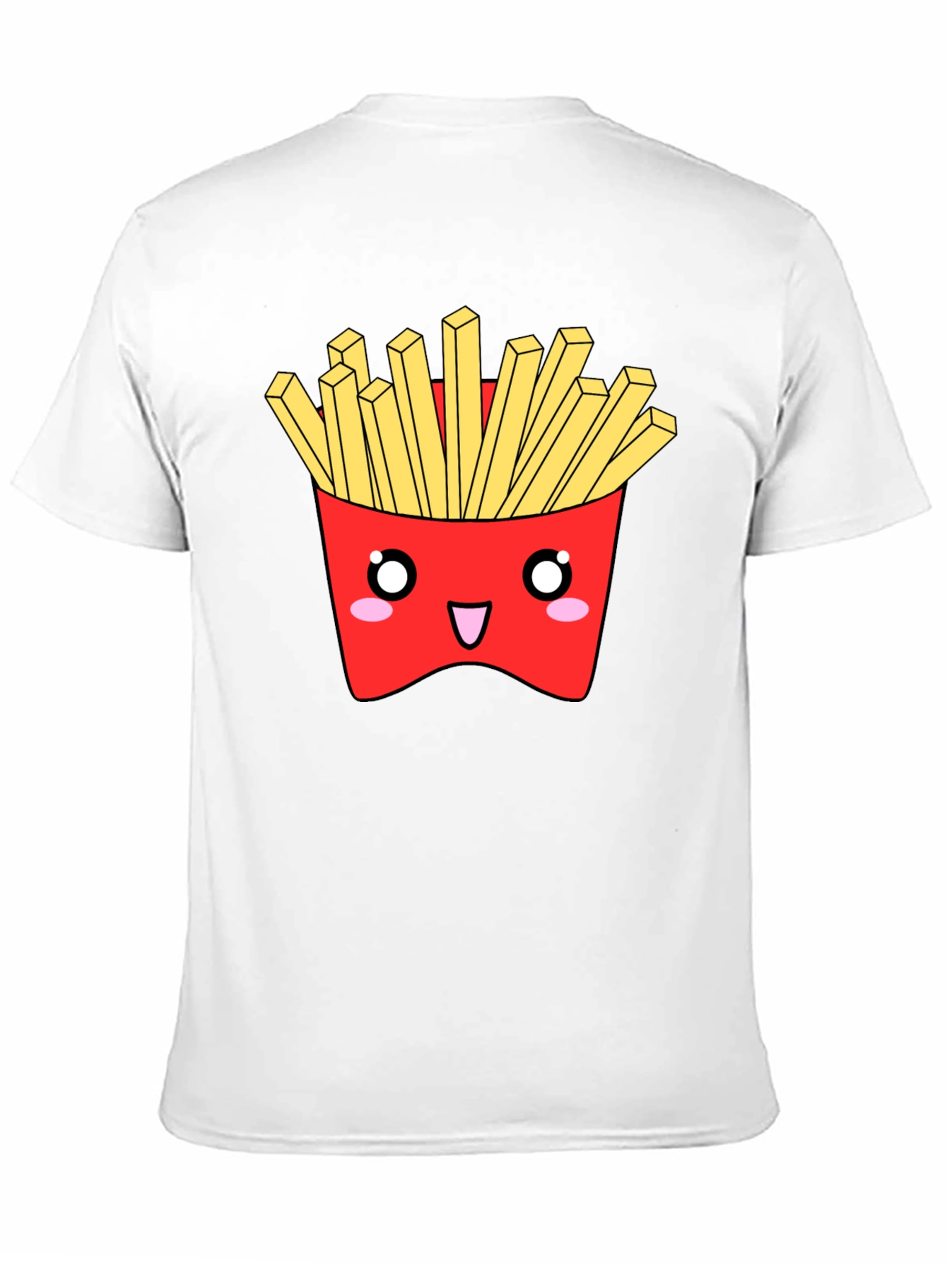 Kawaii Fries Graphic Tee - Black Cotton T-Shirt