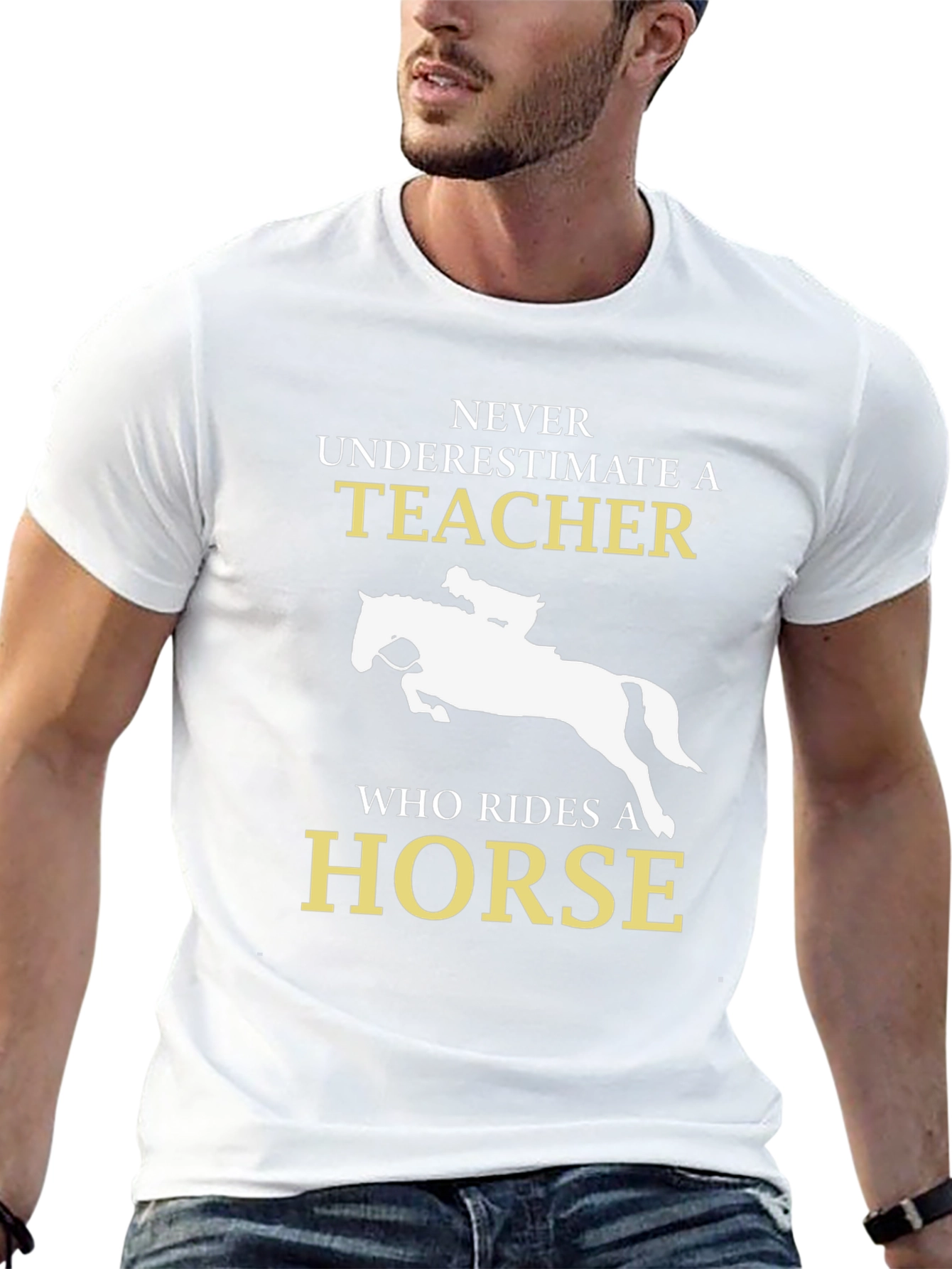 Teacher Horse Rider T-Shirt - Never Underestimate