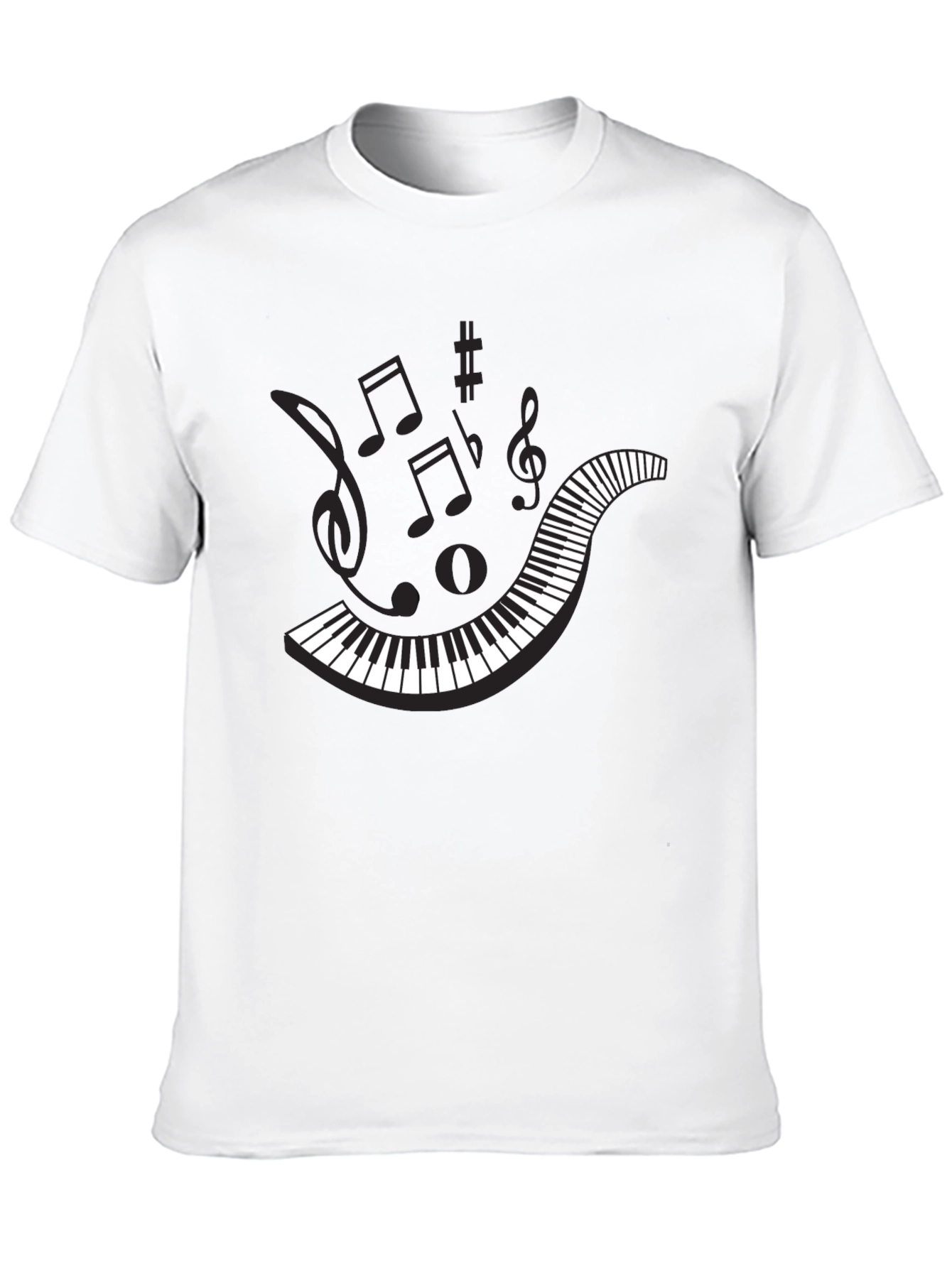 Musical Piano Key T-Shirt - Unique Graphic Tee