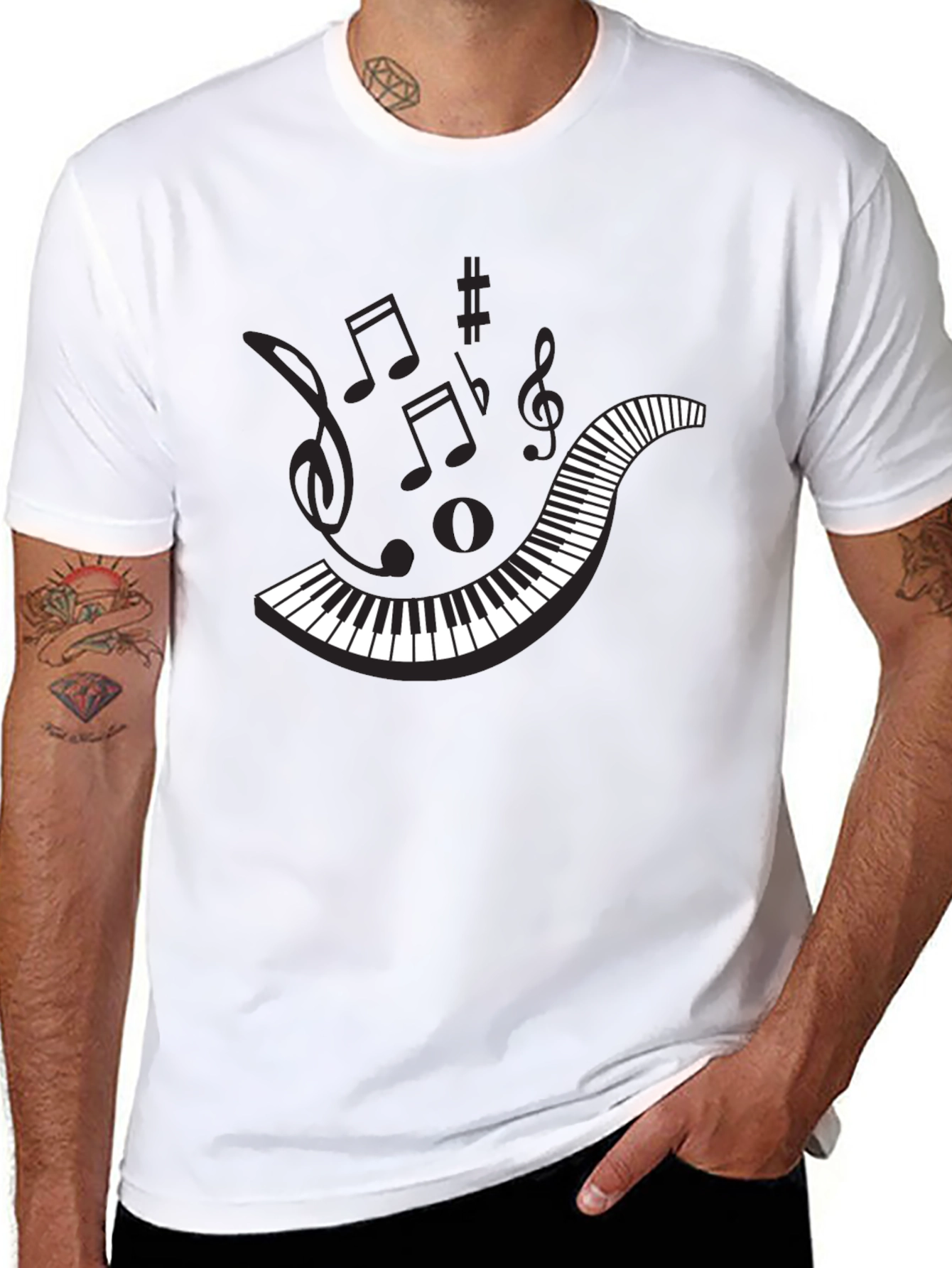 Musical Piano Key T-Shirt - Unique Graphic Tee