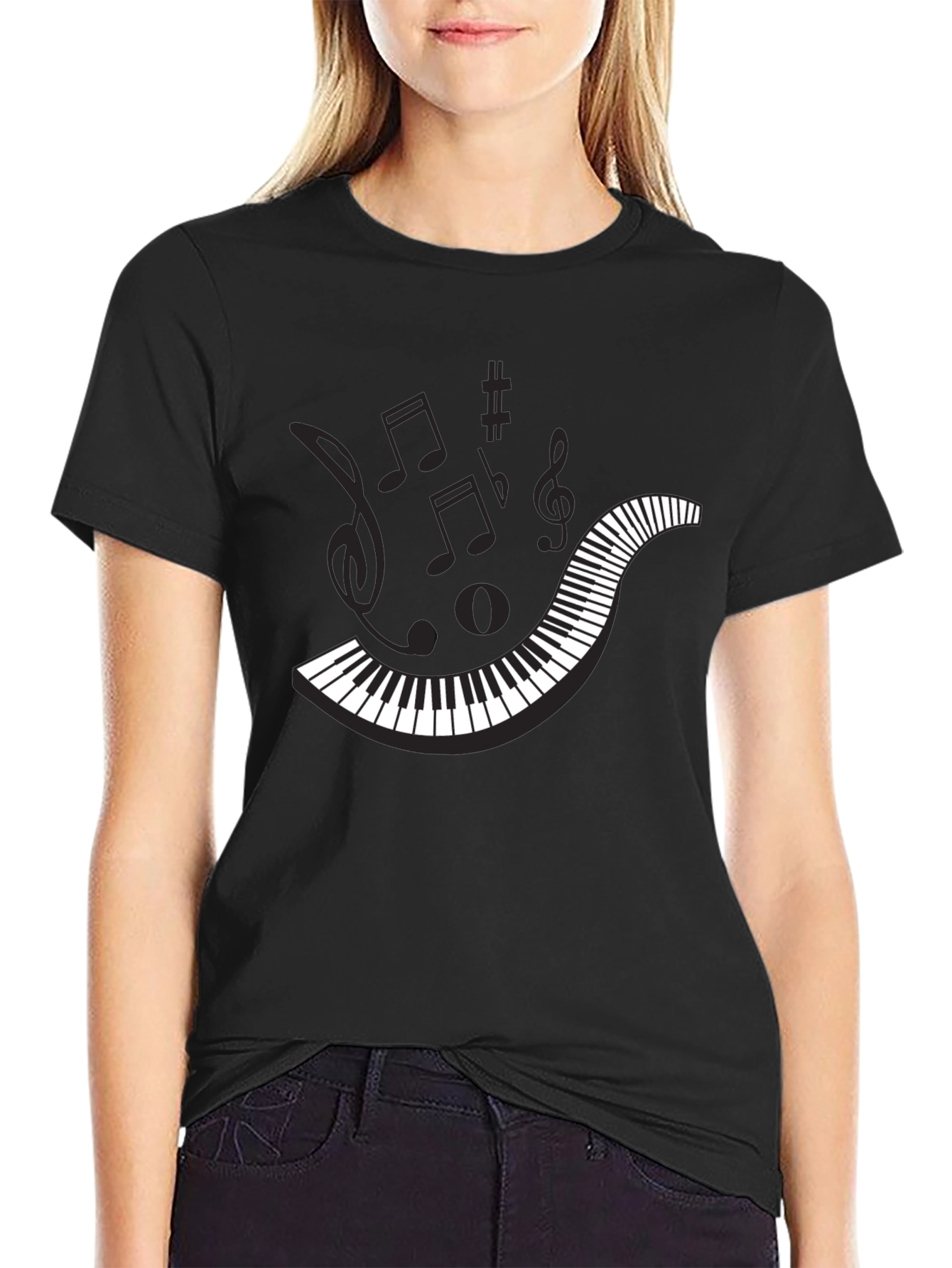 Musical Piano Key T-Shirt - Unique Graphic Tee