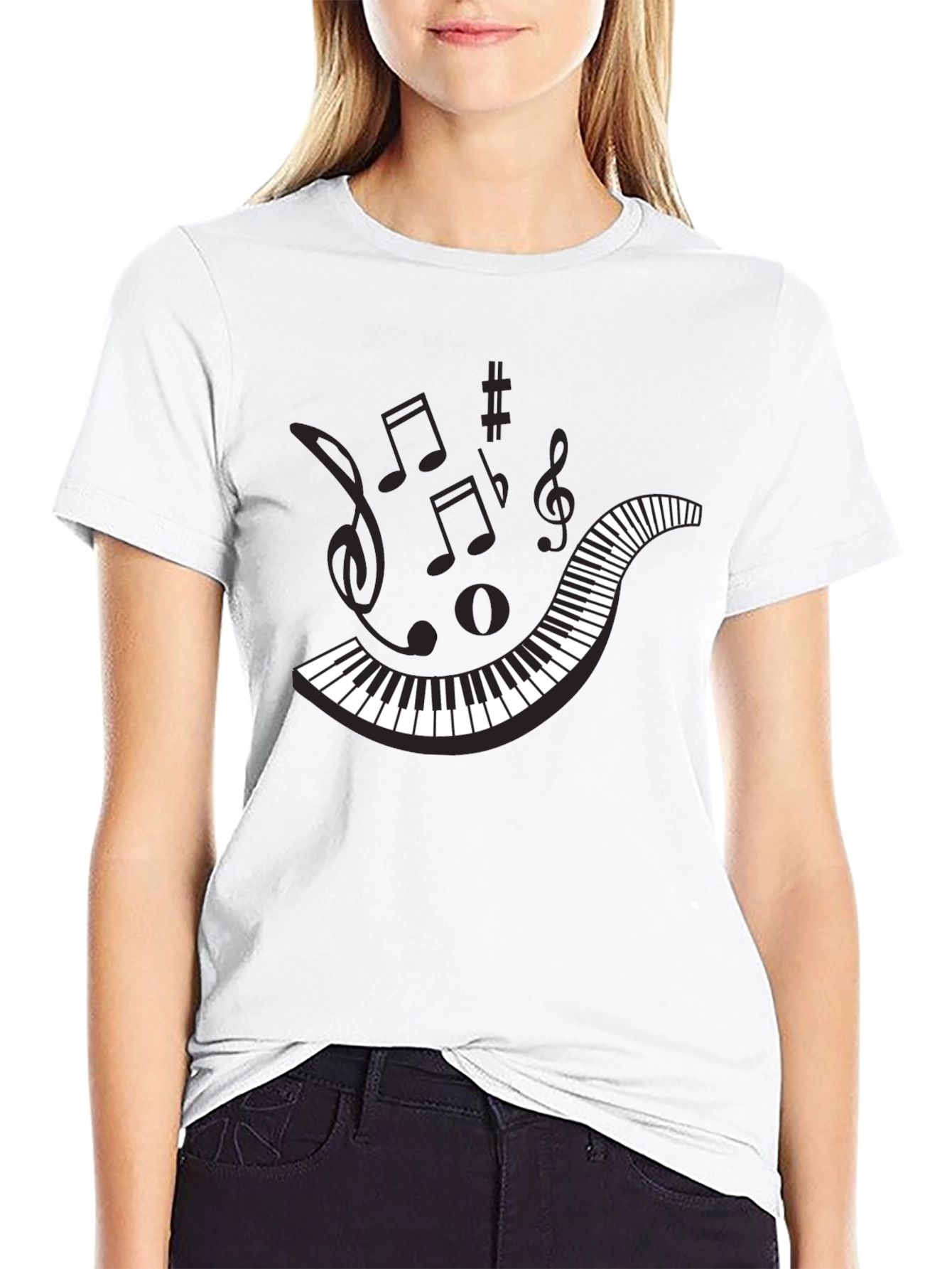 Musical Piano Key T-Shirt - Unique Graphic Tee