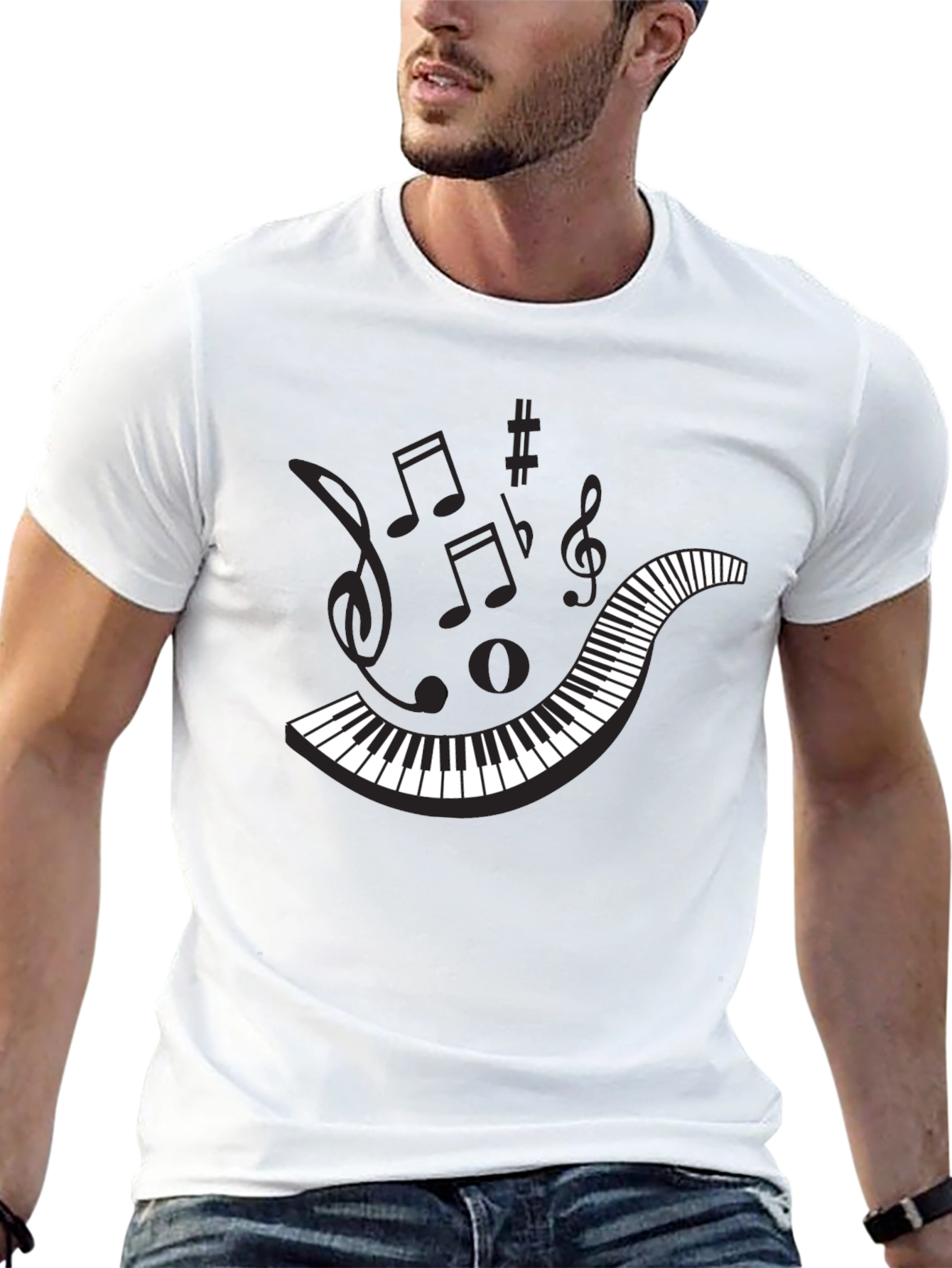 Musical Piano Key T-Shirt - Unique Graphic Tee
