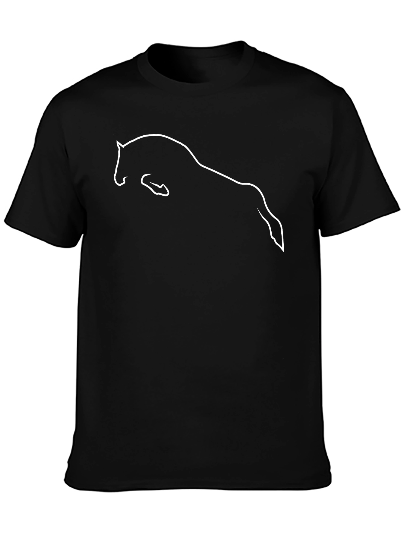 Equestrian Silhouette Tee: Horse Jumping Graphic T-Shirt