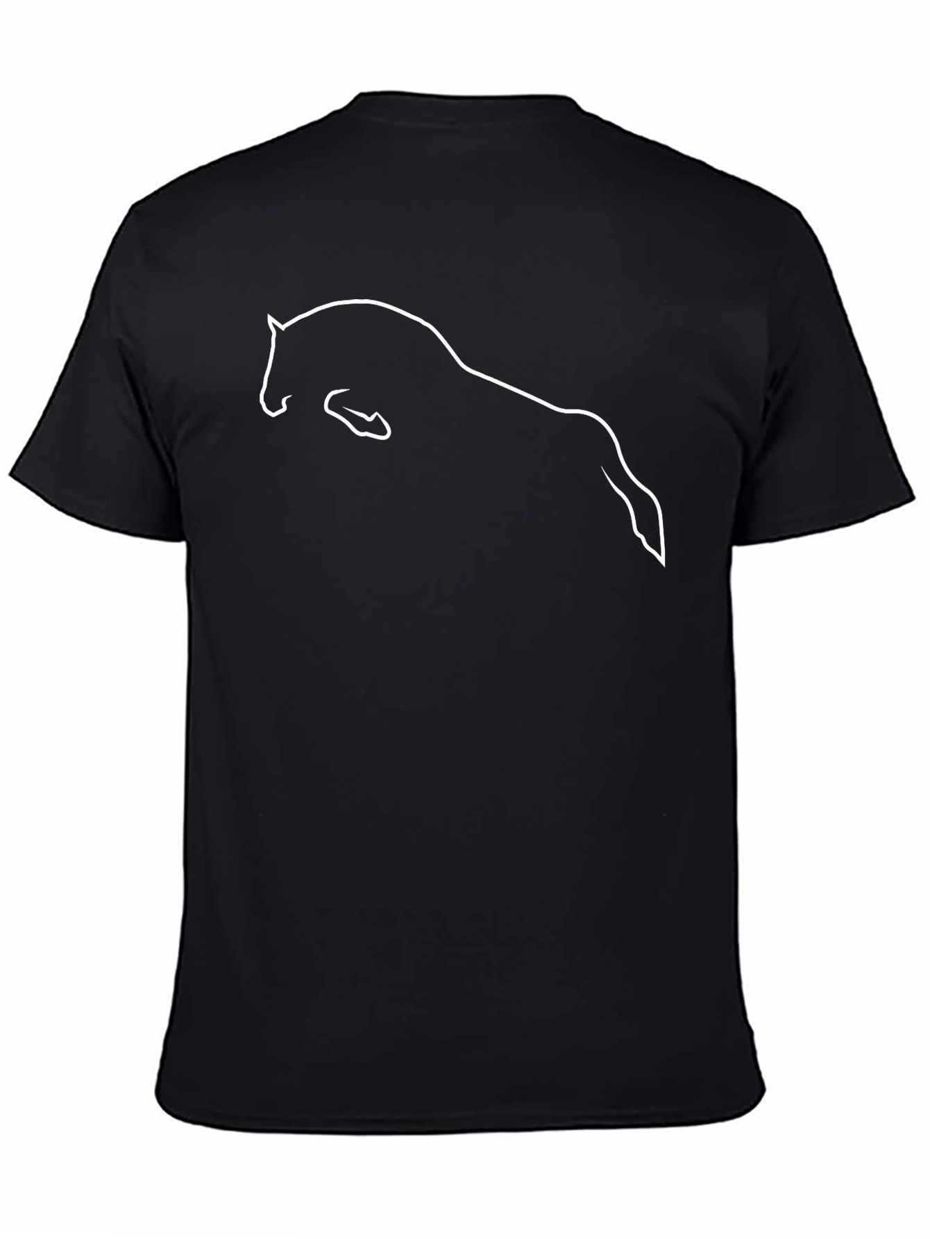 Equestrian Silhouette Tee: Horse Jumping Graphic T-Shirt