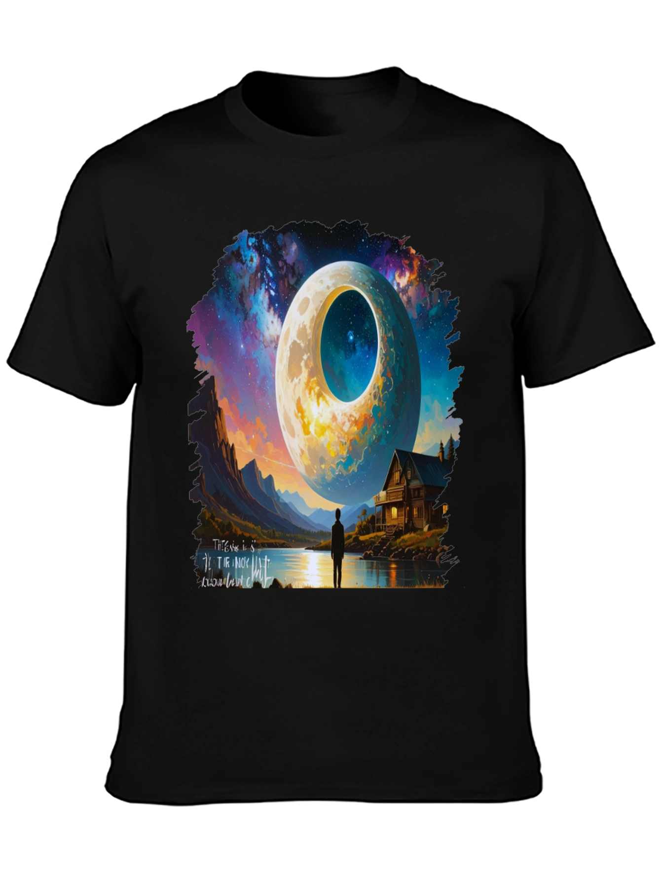 Surreal Moonscape Graphic Tee - Unique Design