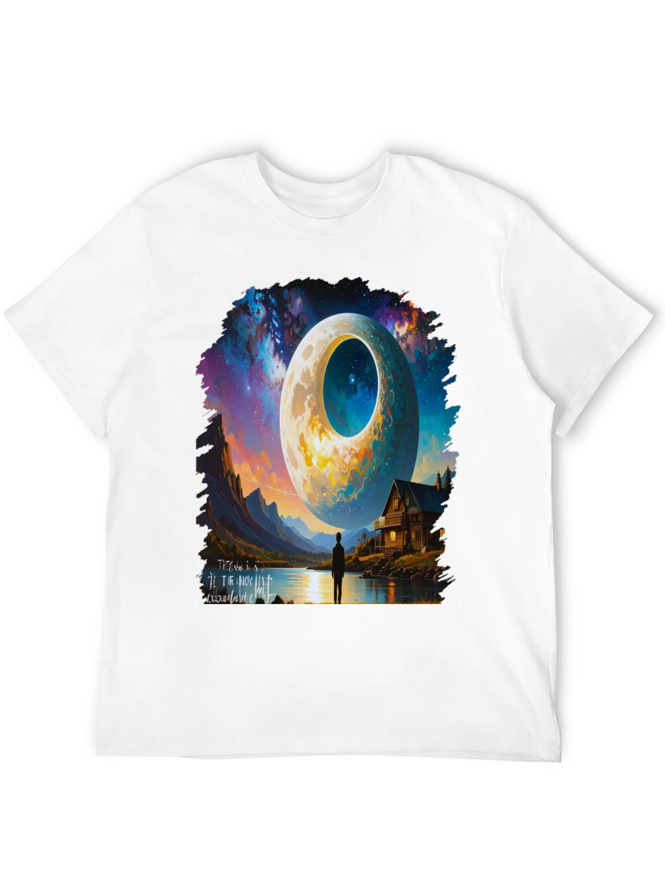 Surreal Moonscape Graphic Tee - Unique Design