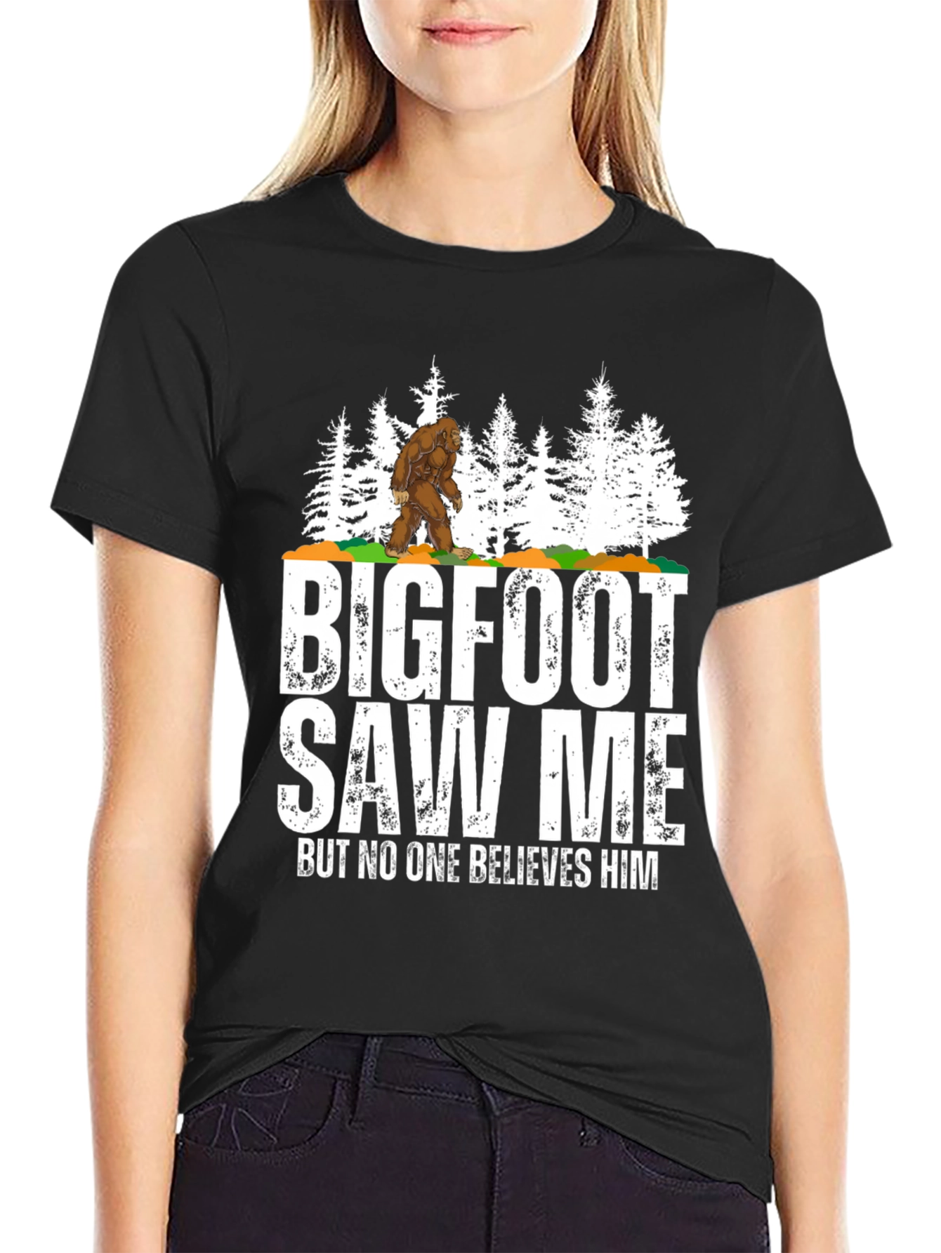 Bigfoot Saw Me Funny Graphic T-Shirt
