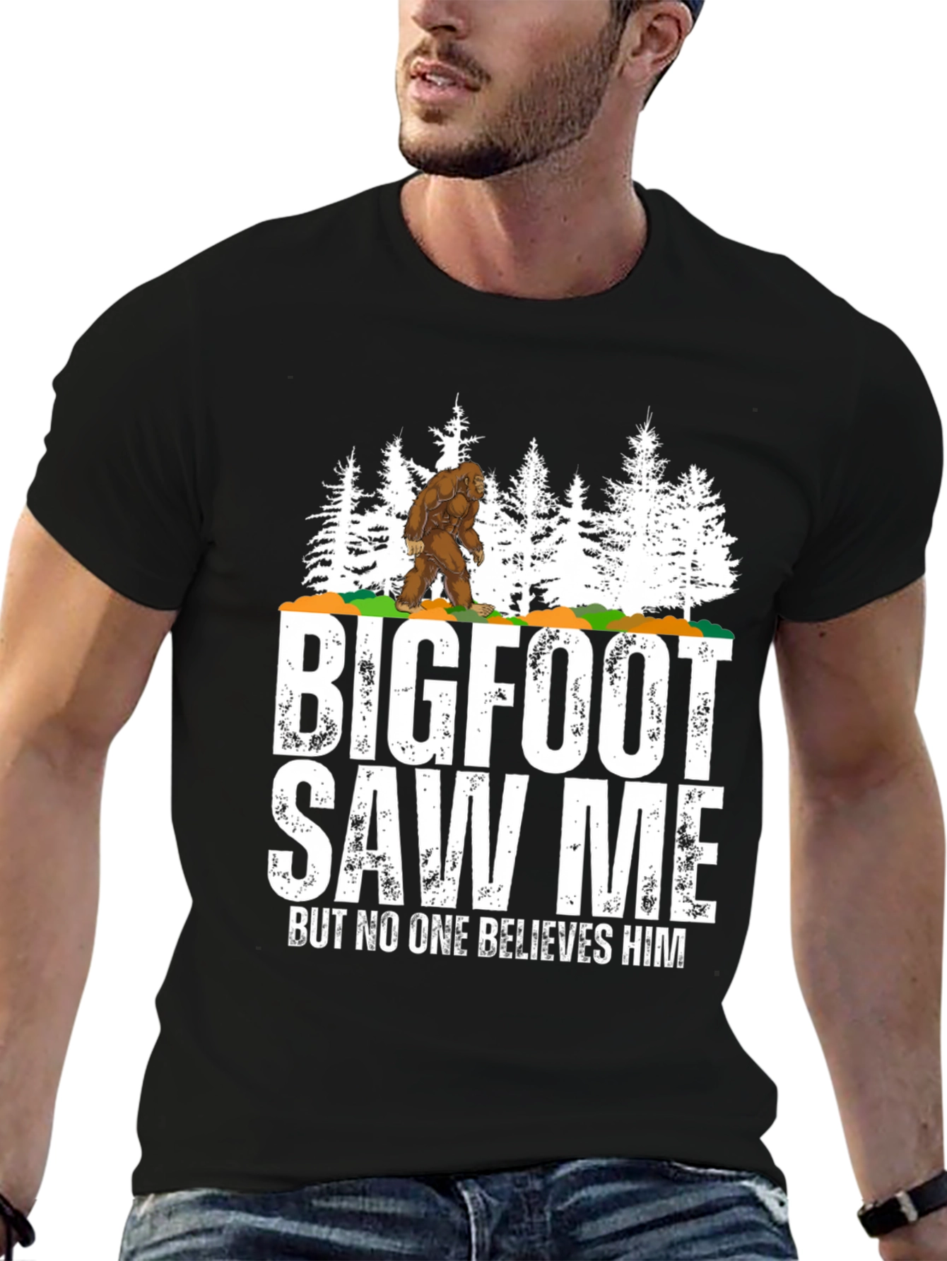 Bigfoot Saw Me Funny Graphic T-Shirt