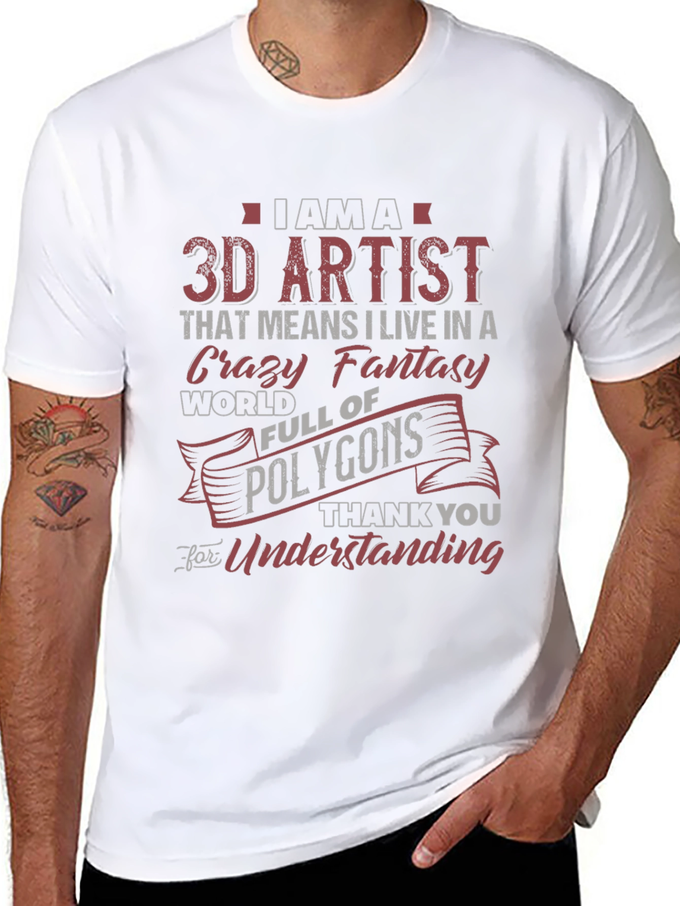 3D Artist Novelty Graphic T-Shirt