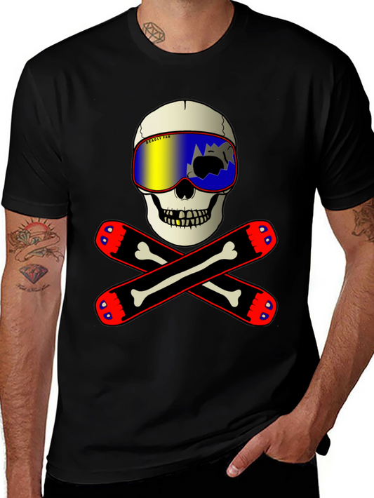 Skull & Skis Graphic Tee - Deadly Fan T-Shirt