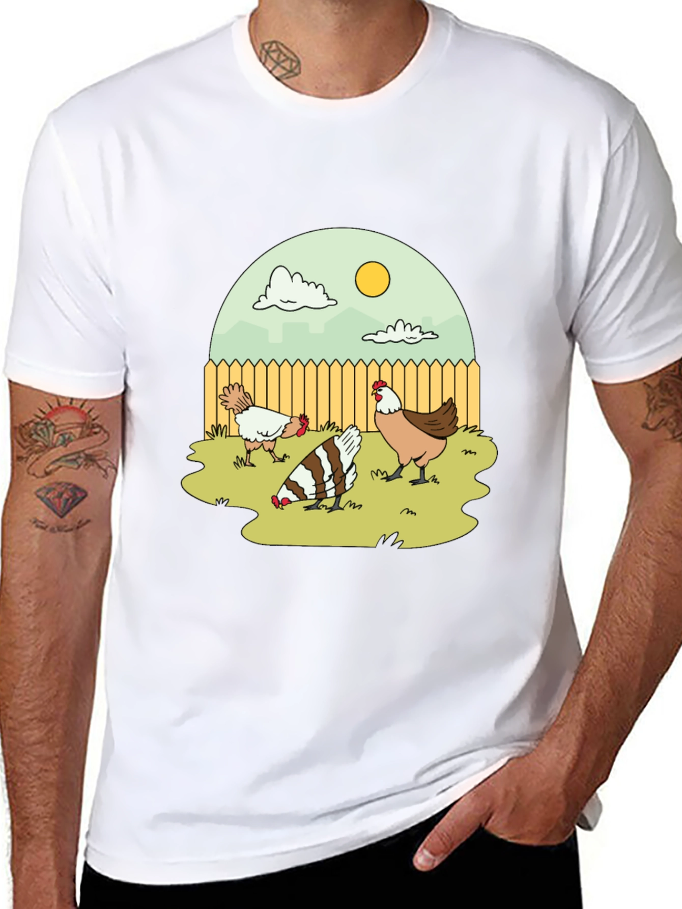 Funny Chicken Yard T-Shirt