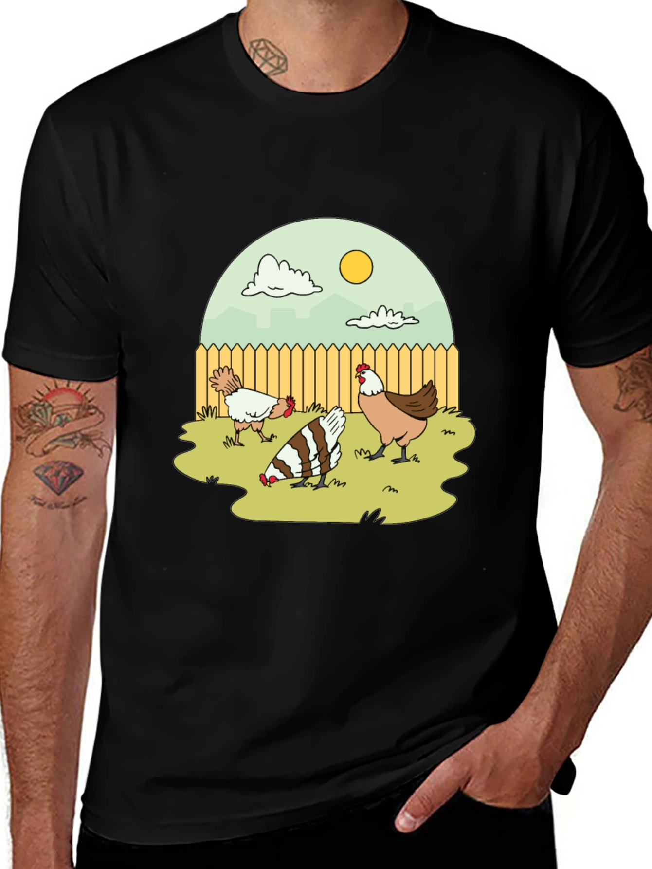 Funny Chicken Yard T-Shirt