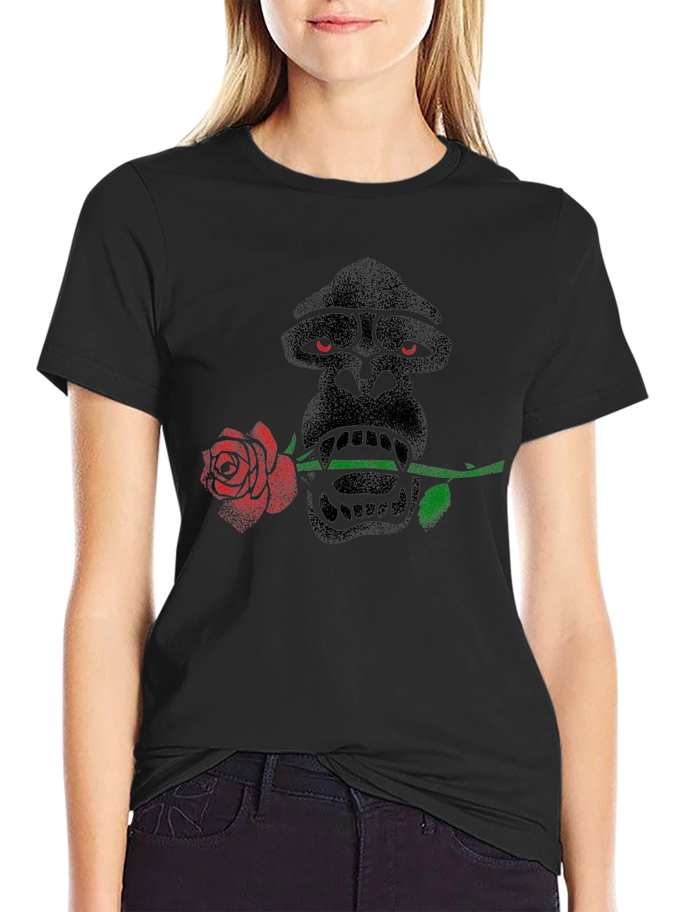 Gorilla Rose T-Shirt - Unique Graphic Tee