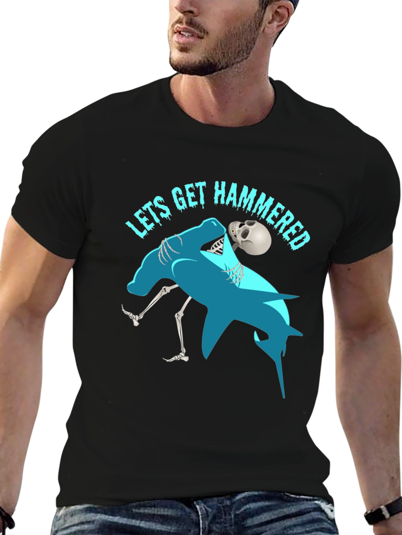Lets Get Hammered T-Shirt Funny Drinking Graphic Tee