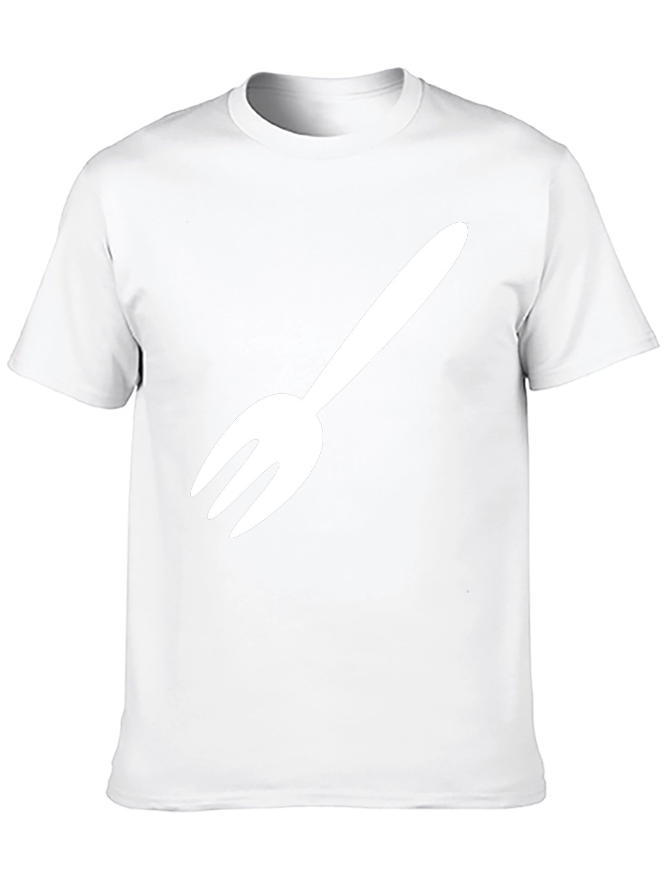 Fork Graphic Tee - Black Cotton Blend