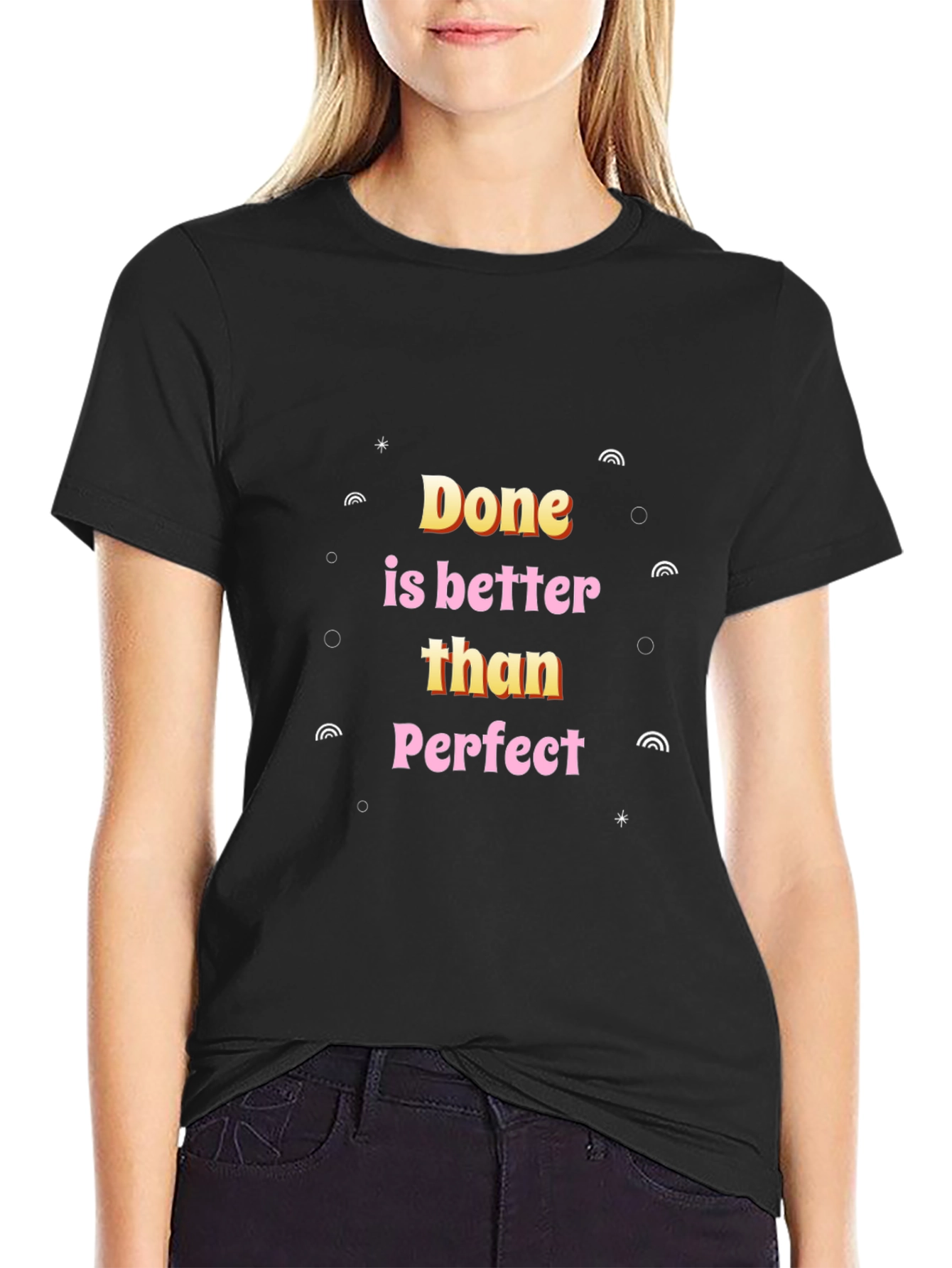 Done is Better Than Perfect Black Graphic Tee