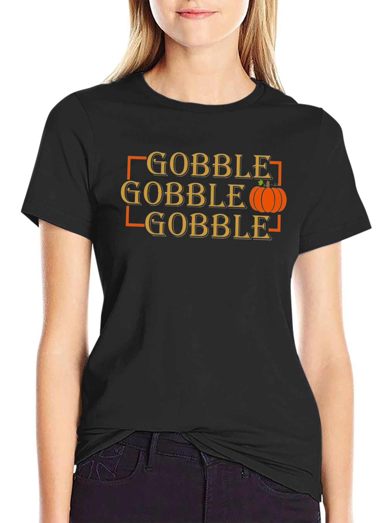 Gobble Thanksgiving Graphic T-Shirt