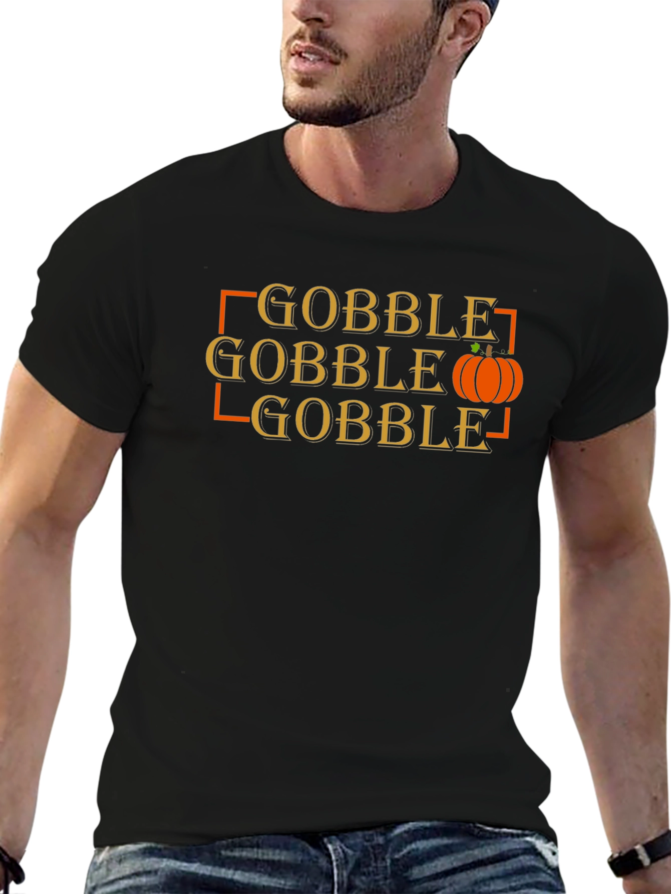 Gobble Thanksgiving Graphic T-Shirt