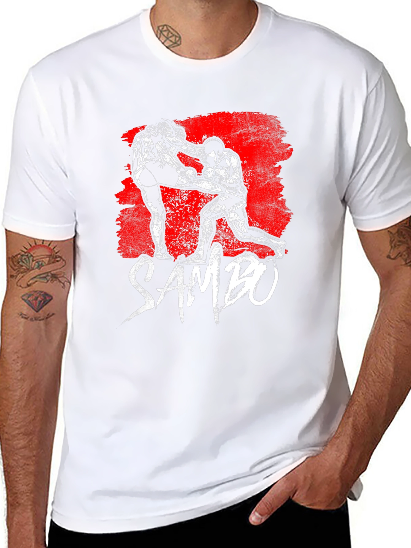 Sambo Martial Arts Graphic T-Shirt - Black