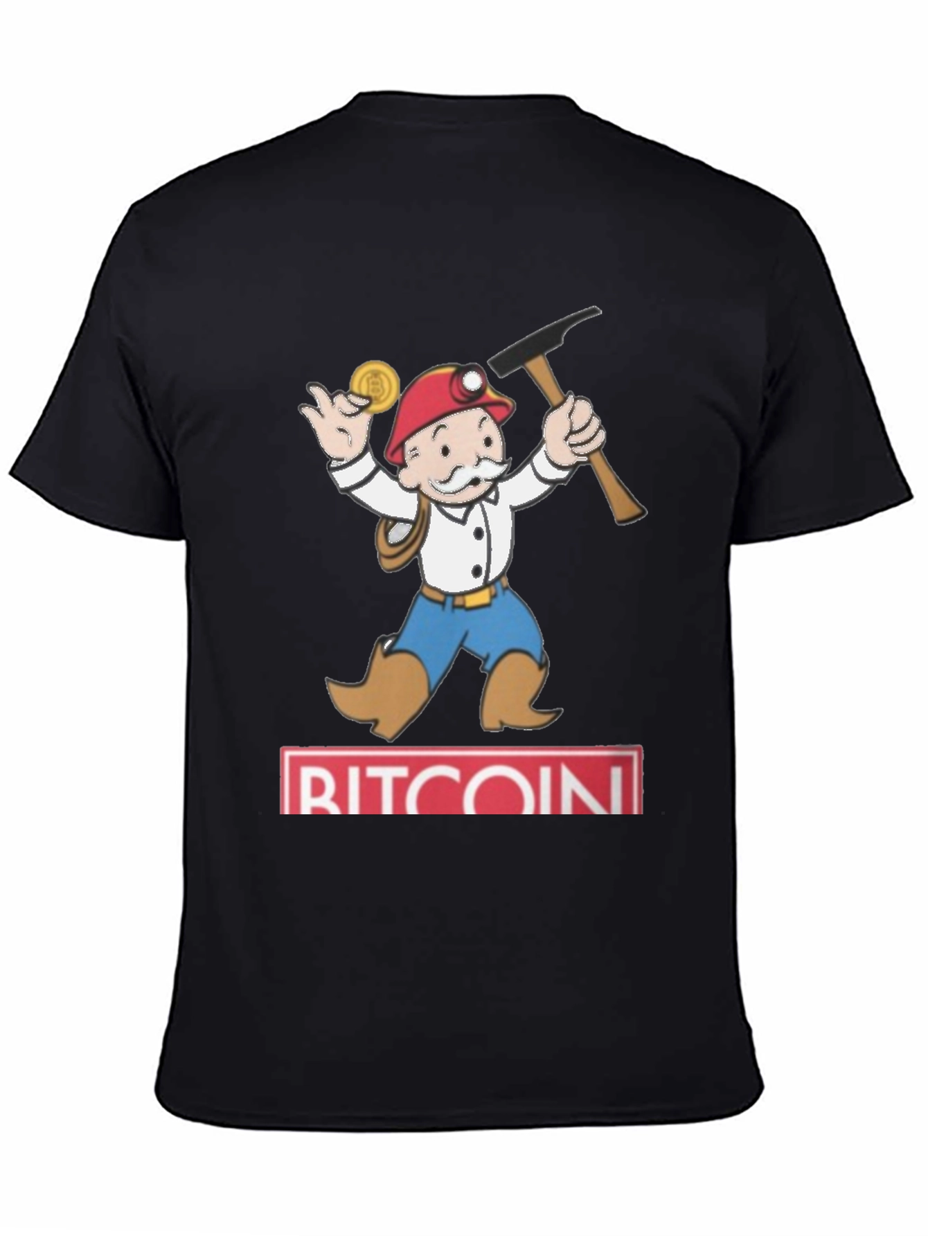 Bitcoin Miner Cartoon Graphic Tee