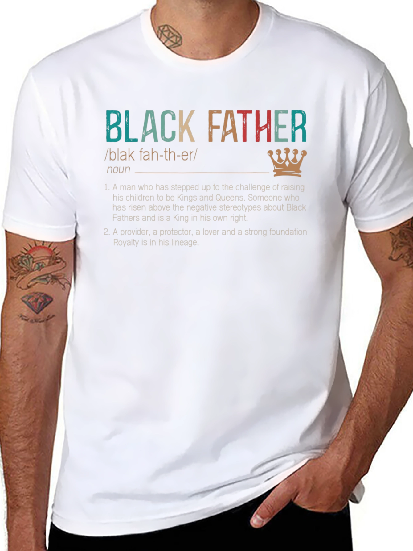 Black Father Definition T-Shirt