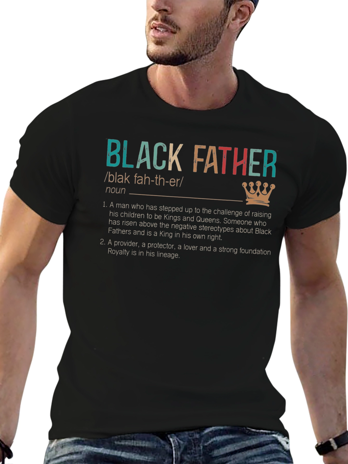 Black Father Definition T-Shirt