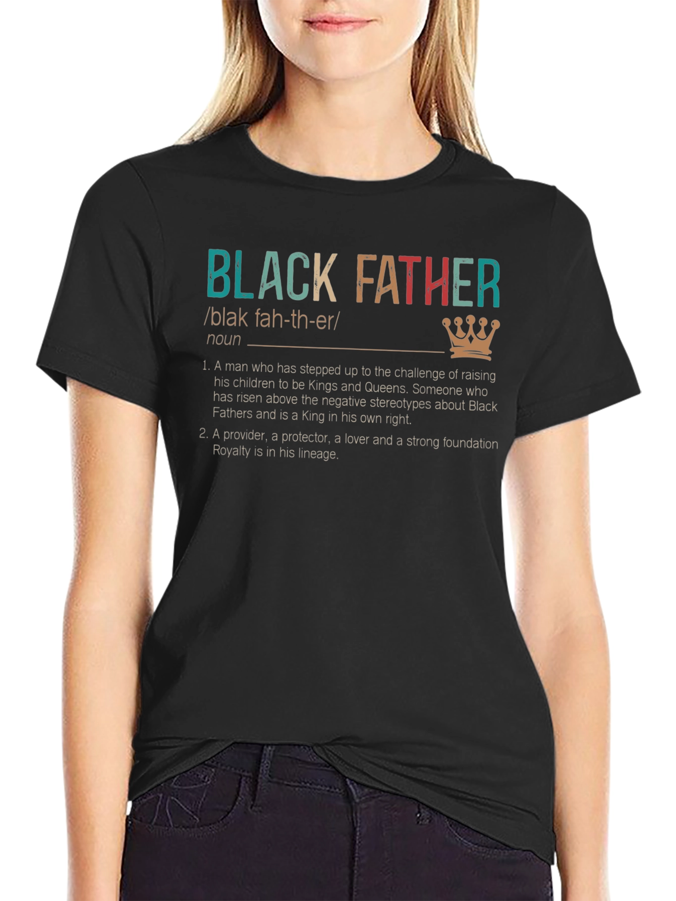 Black Father Definition T-Shirt