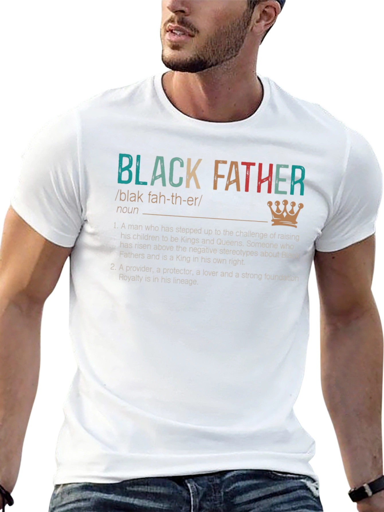 Black Father Definition T-Shirt