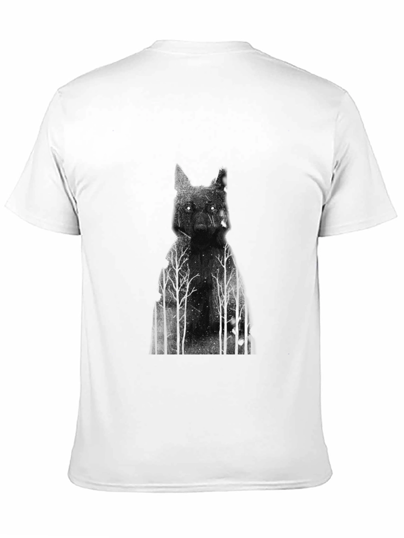 Wolf Forest Graphic T-Shirt - Black Cotton Tee