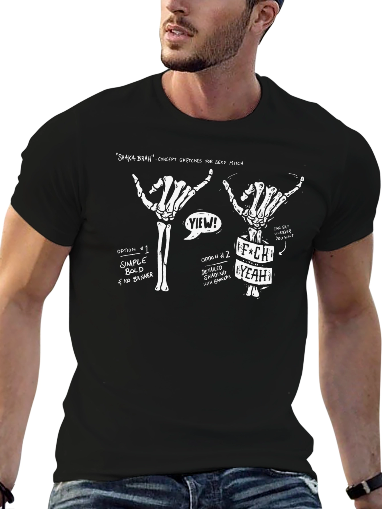 Shaka Brah Skeleton Hand T-Shirt