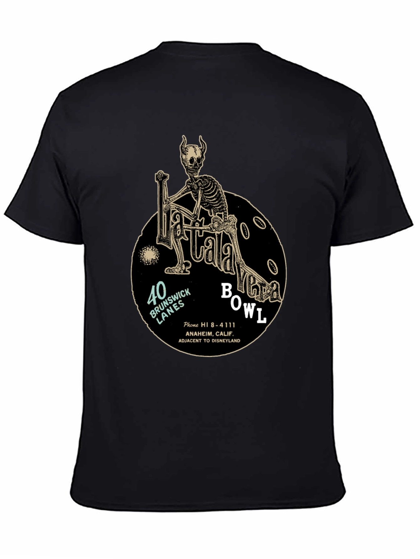 Talavera Bowl Skeleton Graphic Tee - Black